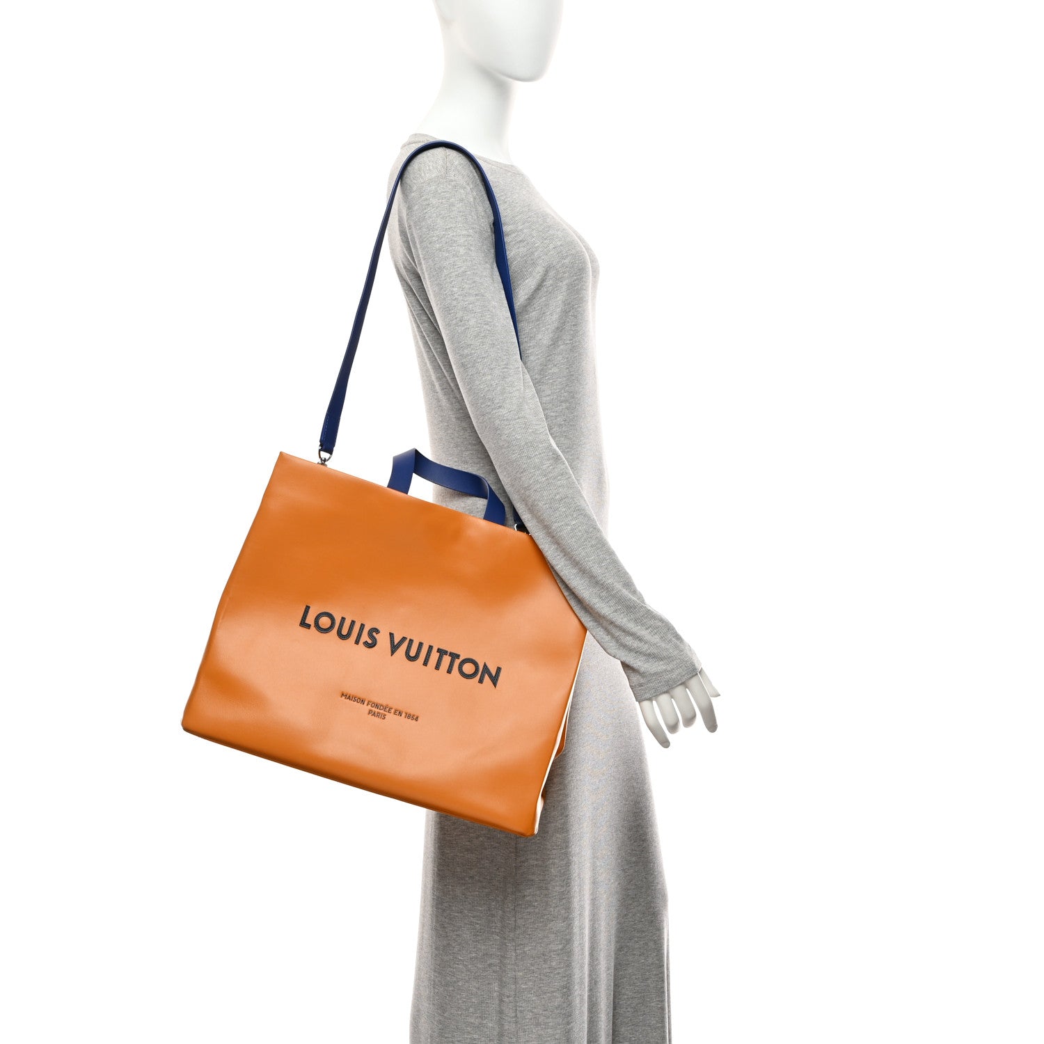 Cowhide Shopper Bag MM Safran — view 2