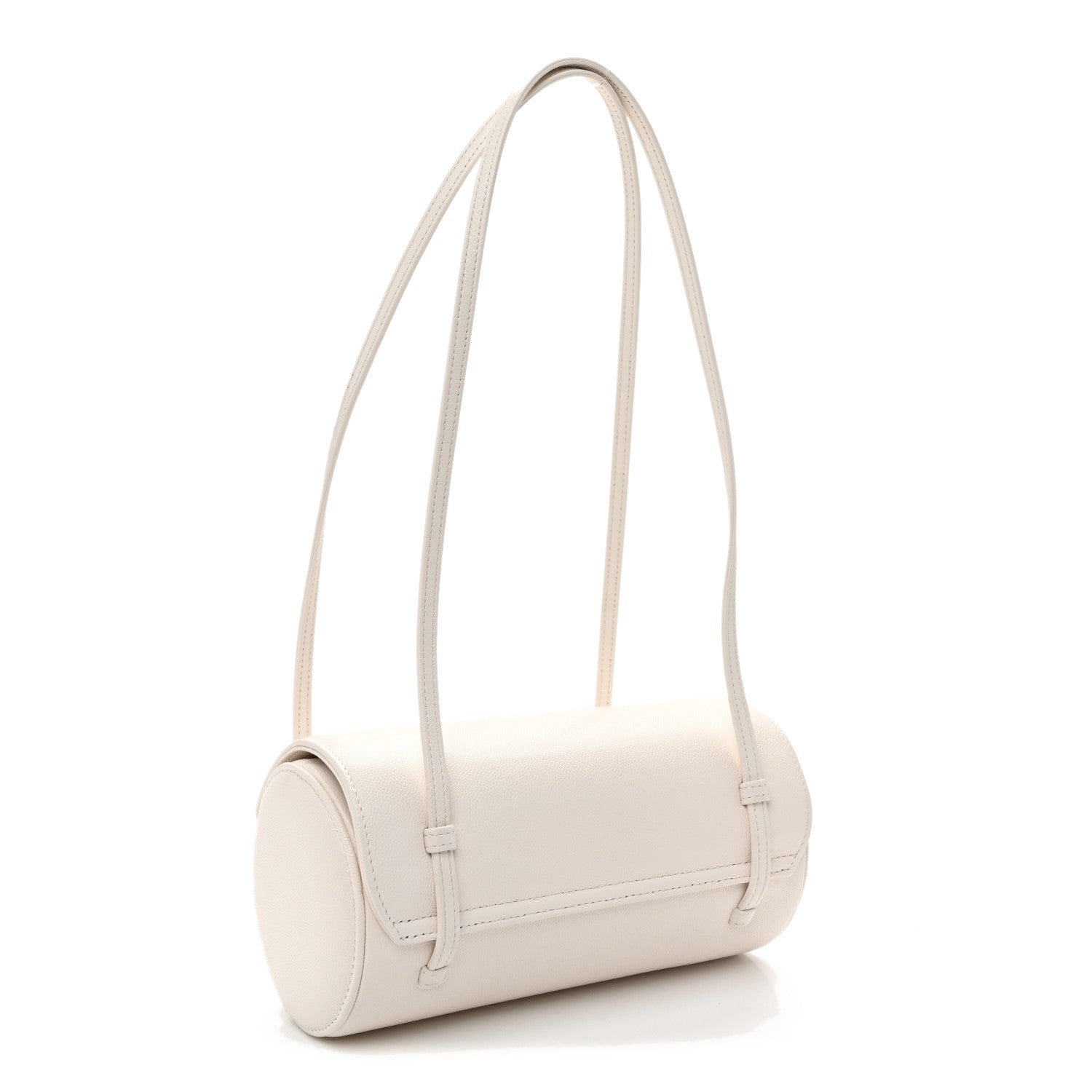 Shiny Caviar Preppy Coco Small Bowling Bag White — view 3
