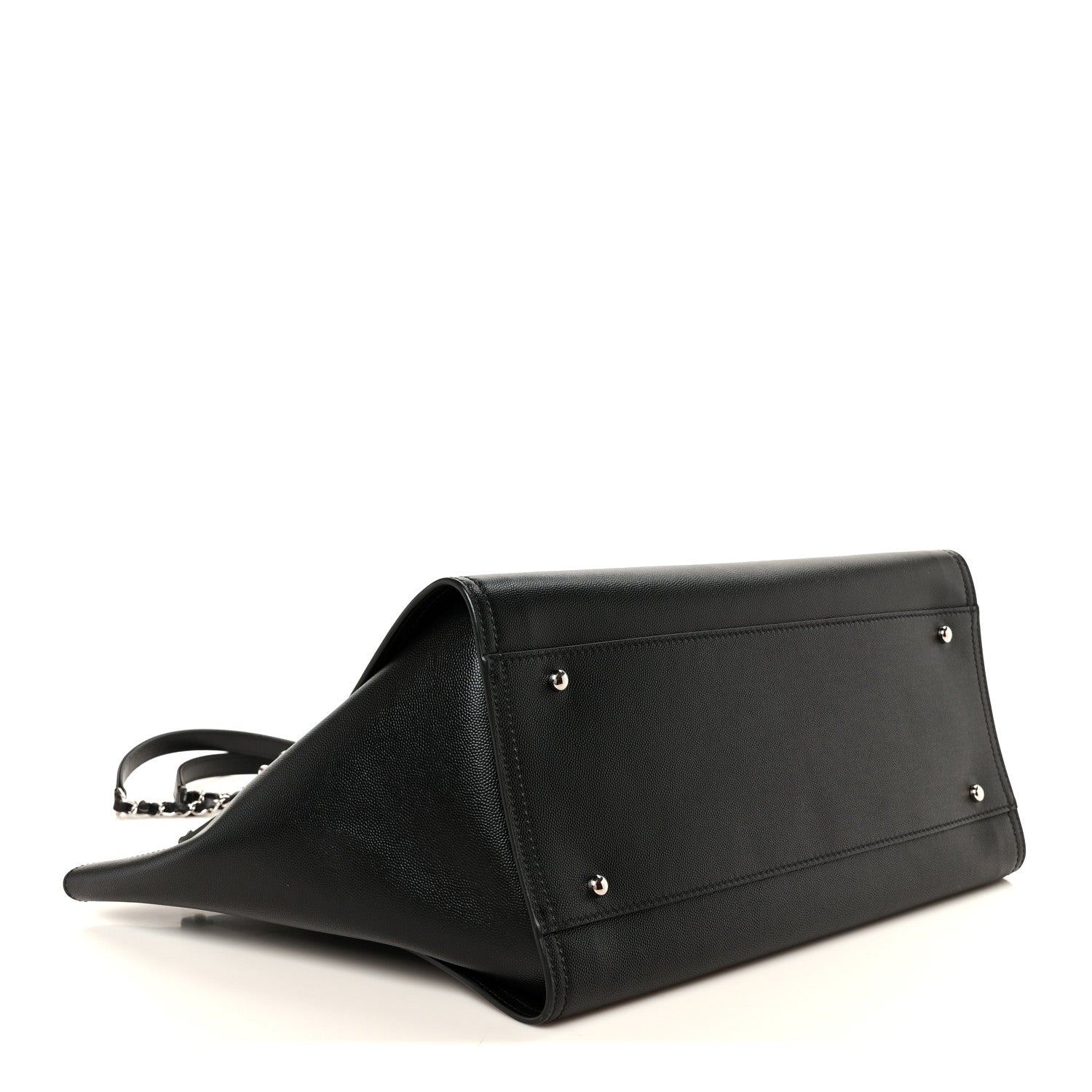 Caviar Medium Studded Deauville Tote Black — view 4