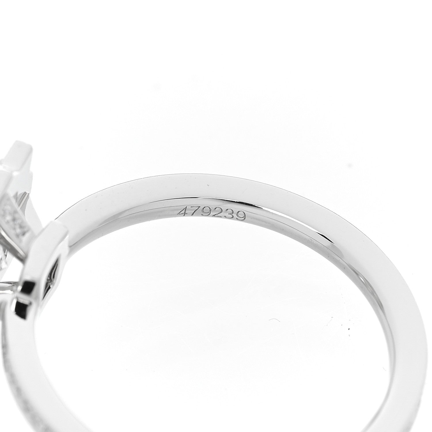Platinum Diamond .71ct Belle Round Brilliant Micropave Ring 49 5 — view 5