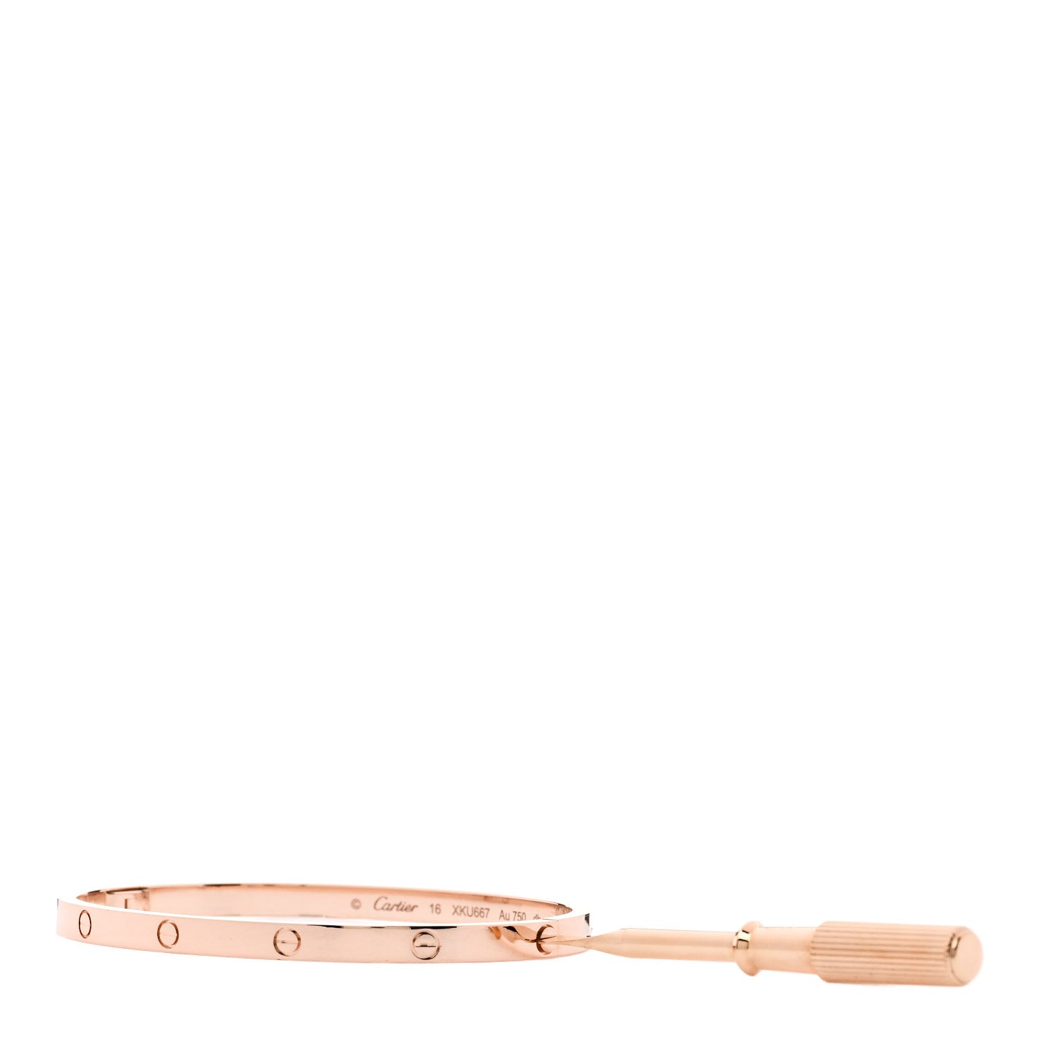 18K Pink Gold Small LOVE Bracelet 16 — view 3