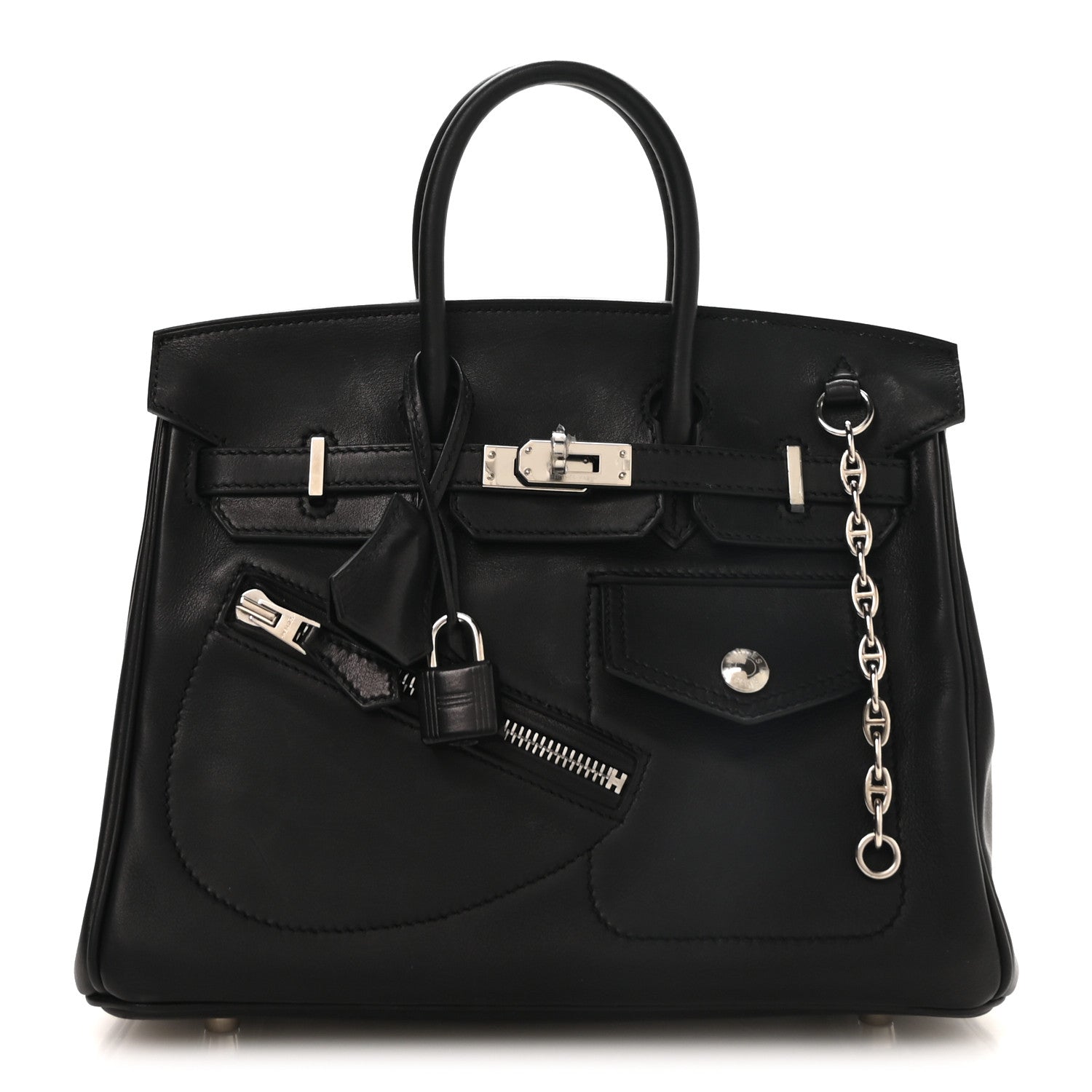 Veau Volupto Rock Birkin 25 Black