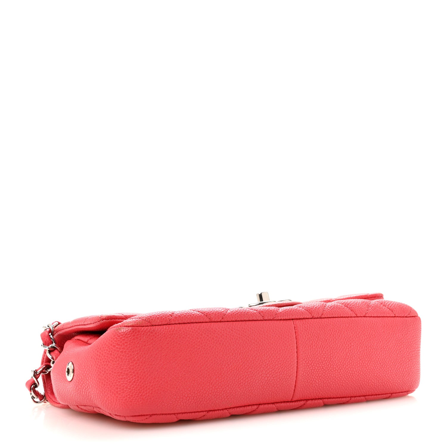 Caviar Quilted Medium Easy Flap Coral — view 4