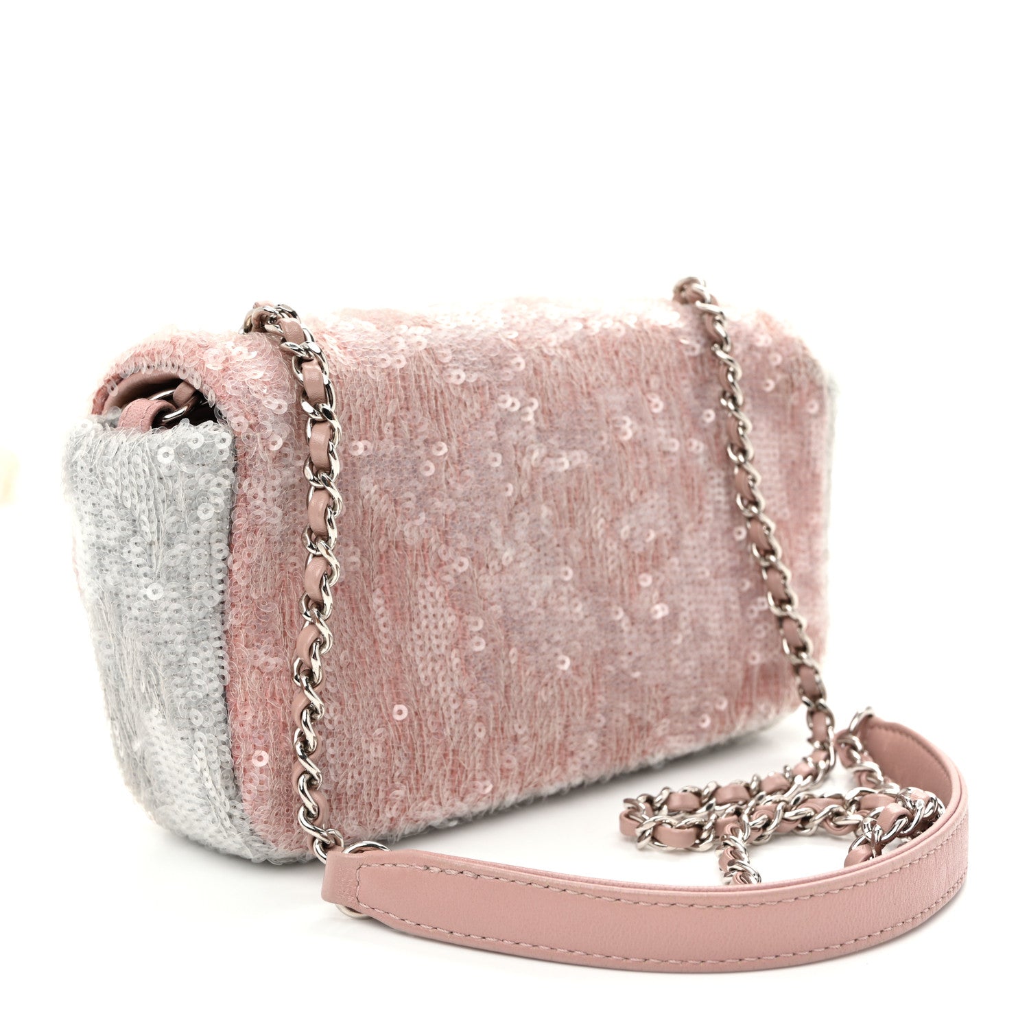 Sequin Mini Waterfall Flap Pink Blue Yellow — view 3