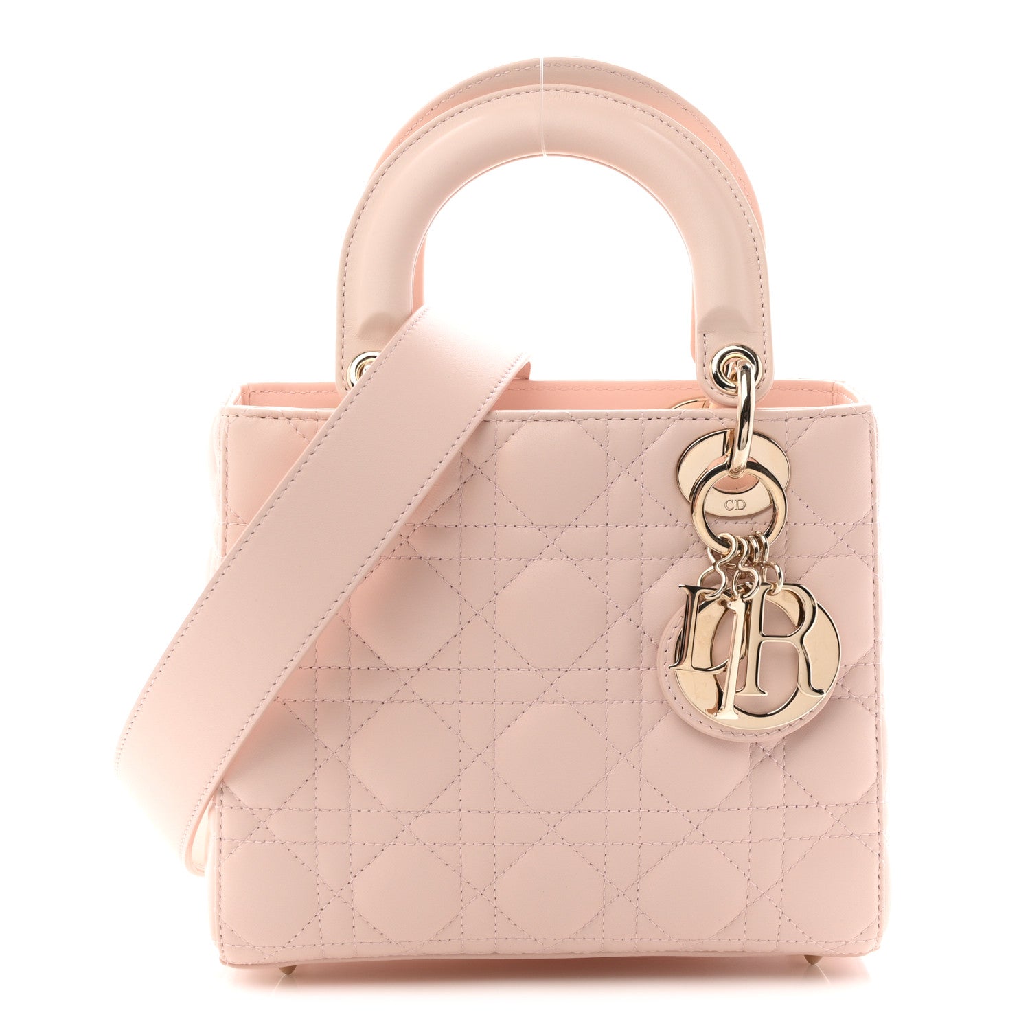 Lambskin Cannage Small My ABCDior Lady Dior Powder Pink