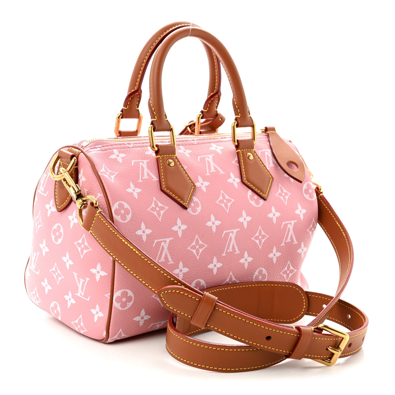 Calfskin Monogram Speedy P9 Bandouliere 25 Pink Sakura — view 4