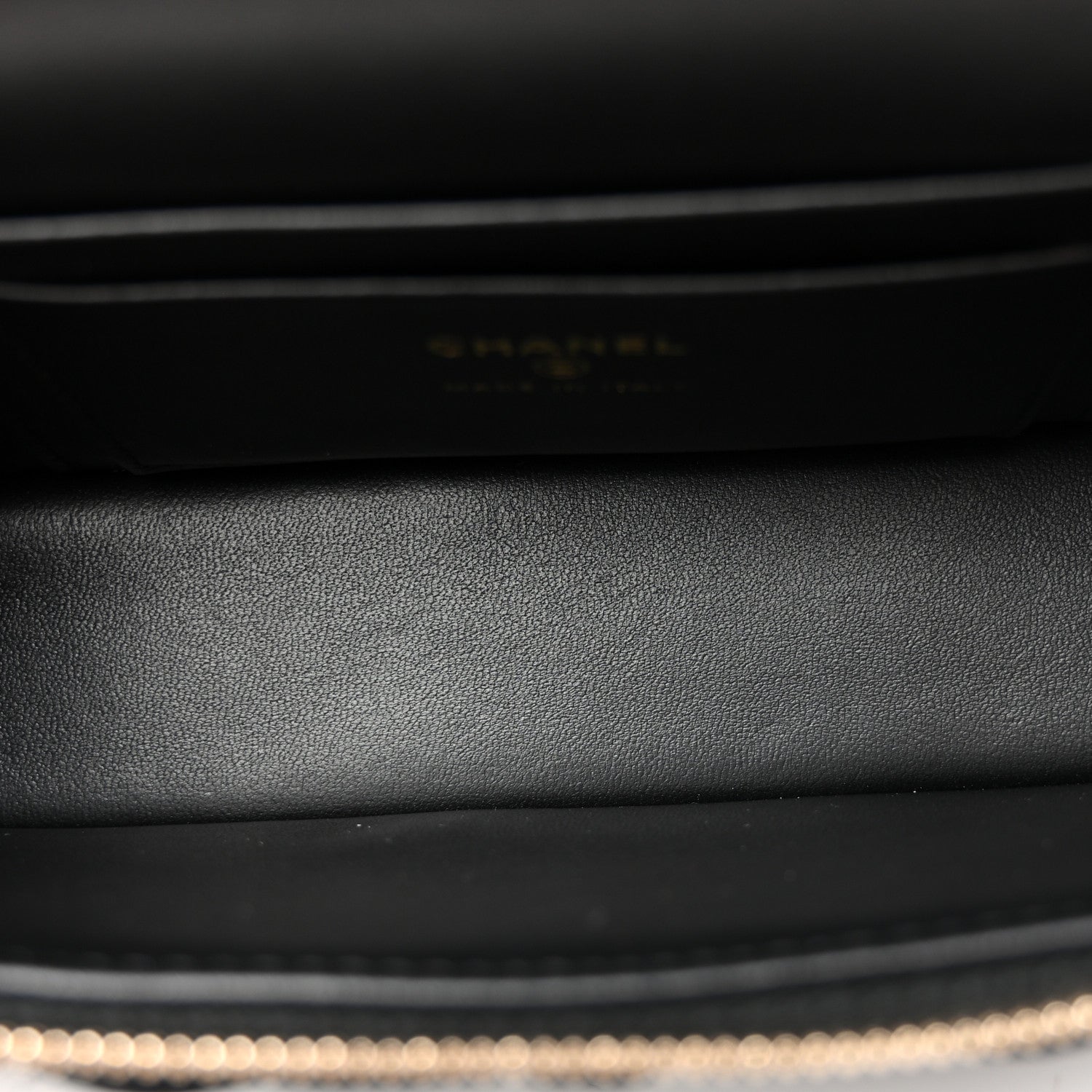 Velvet Diamanté Quilted Top Handle Slim Vanity Case With Chain Black — view 5