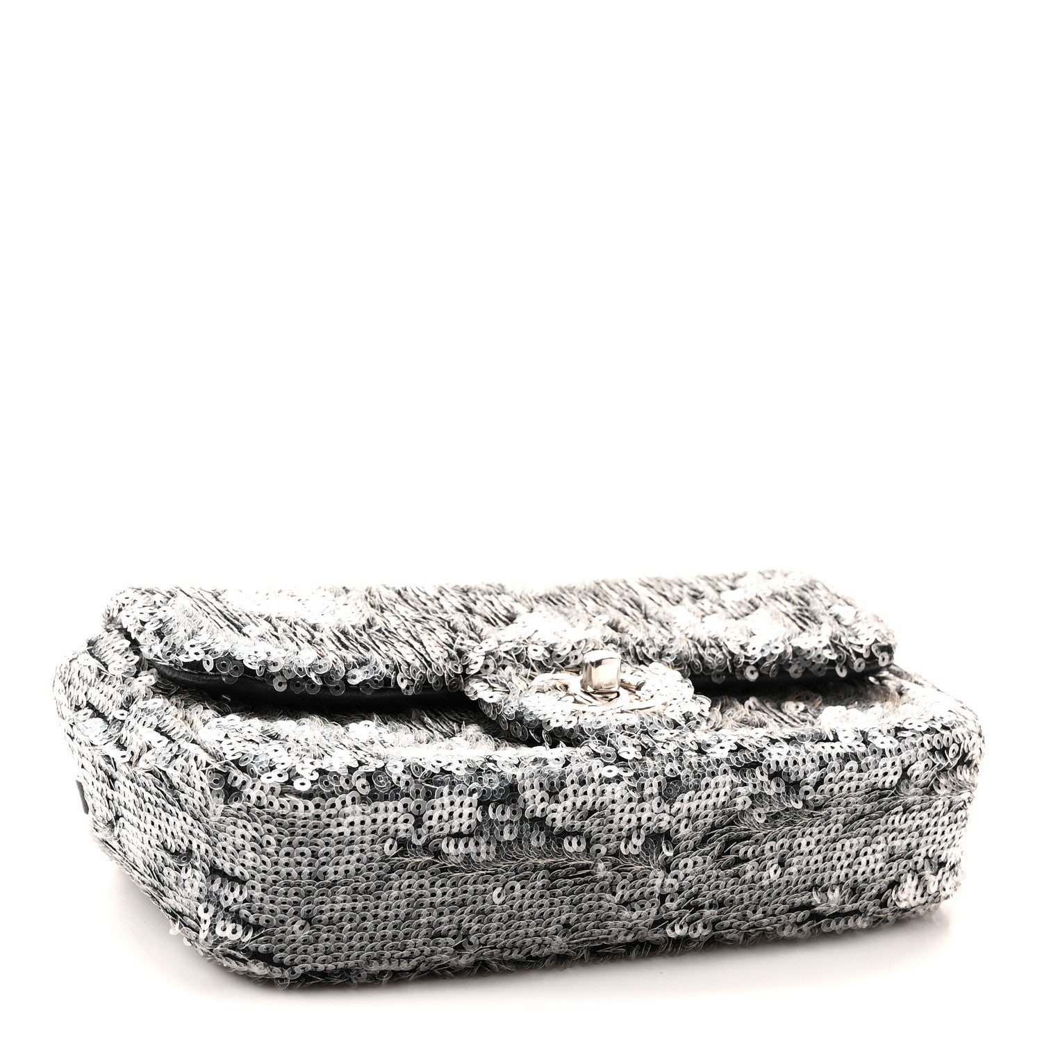 Sequin Mini Rectangular Single Flap Black — view 4
