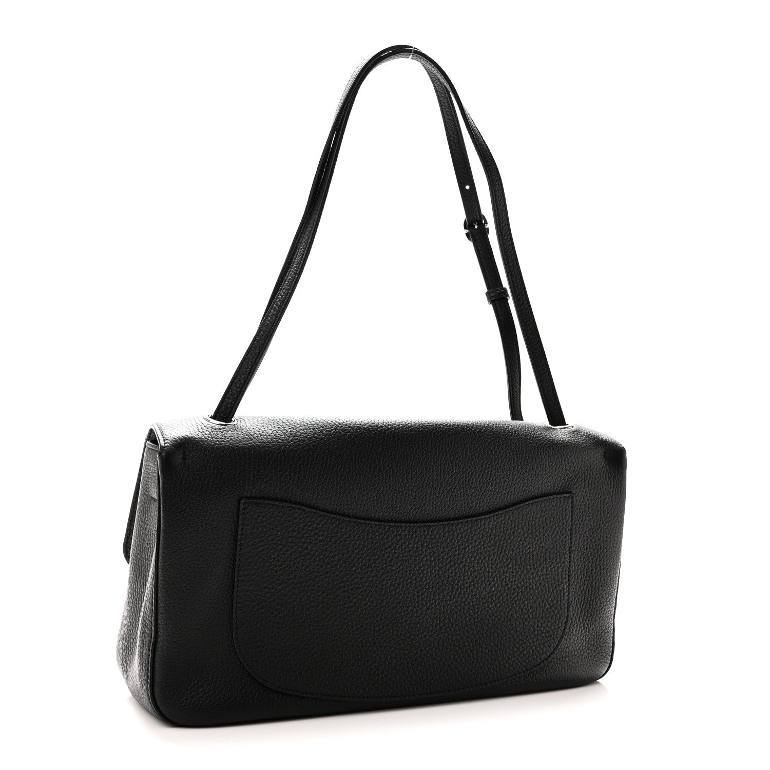 Grained Calfskin Small Souplissimo Maxi Flap Black — view 3