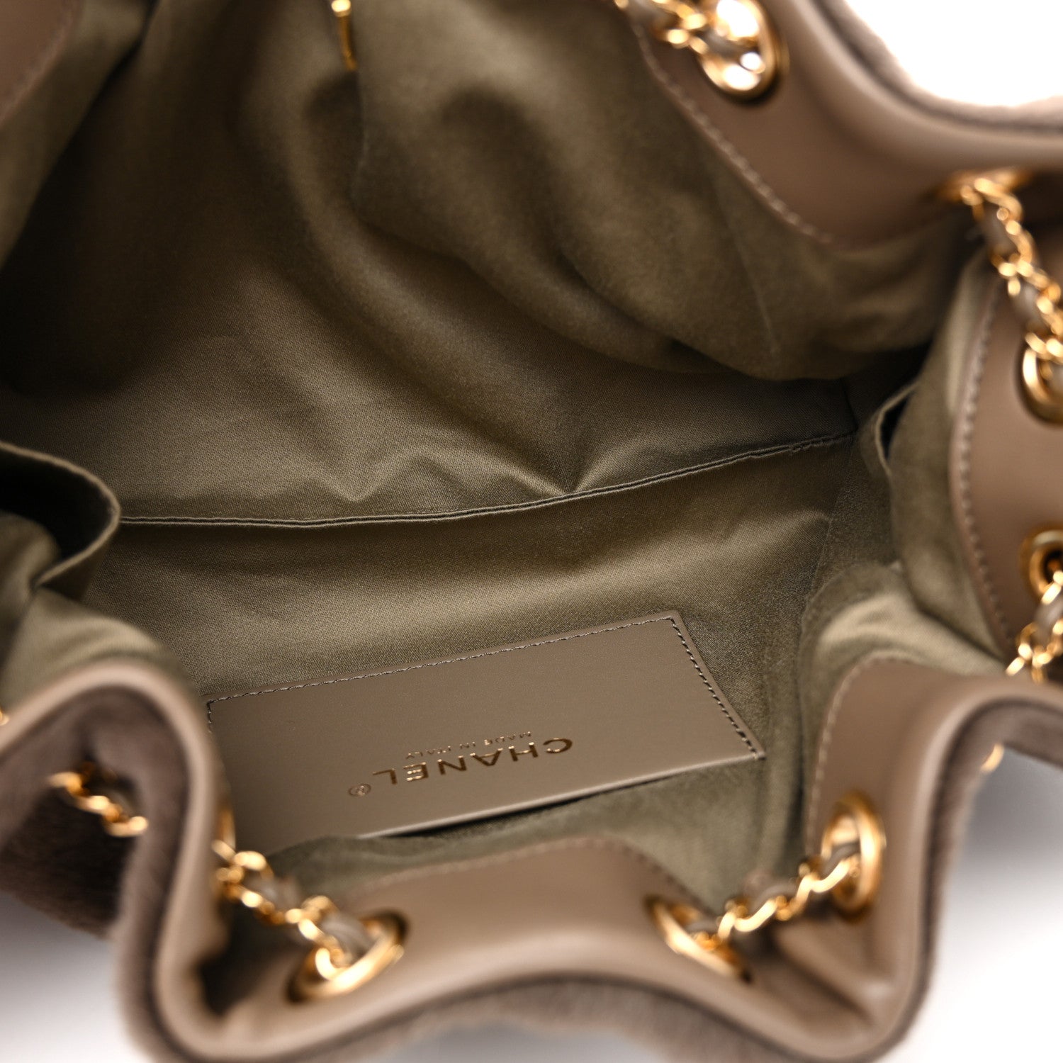 Pony Hair Mini Chanel 25 Handbag Dark Khaki — view 5
