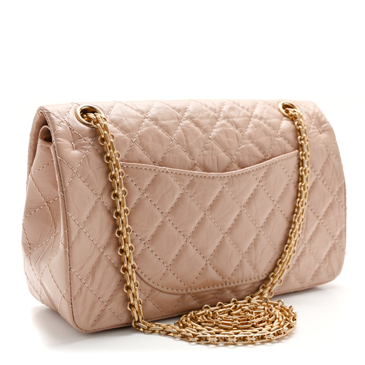 Aged Calfskin Quilted 2.55 Reissue 225 Flap Light Beige — view 3