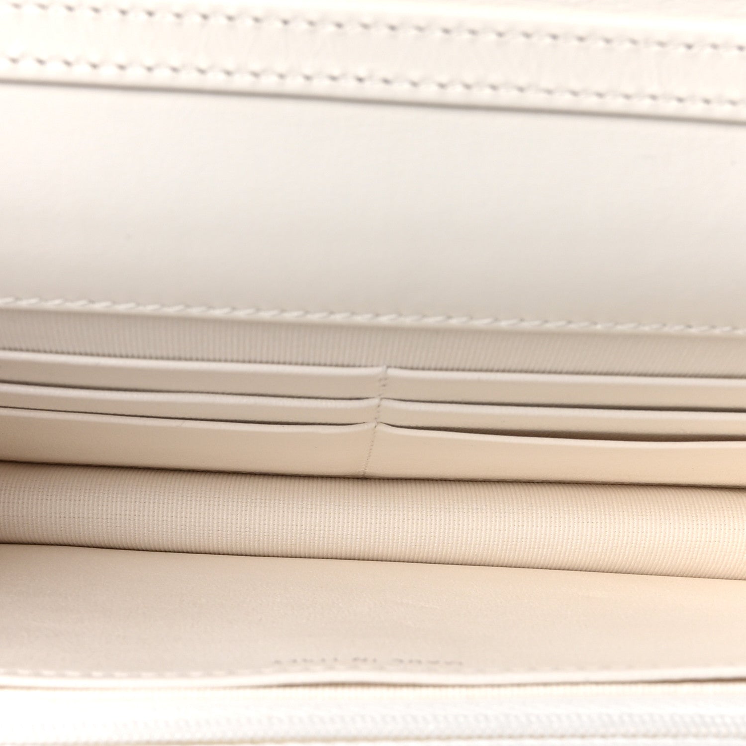 Shiny Lambskin Quilted Monochrome Wallet on Chain WOC White — view 5