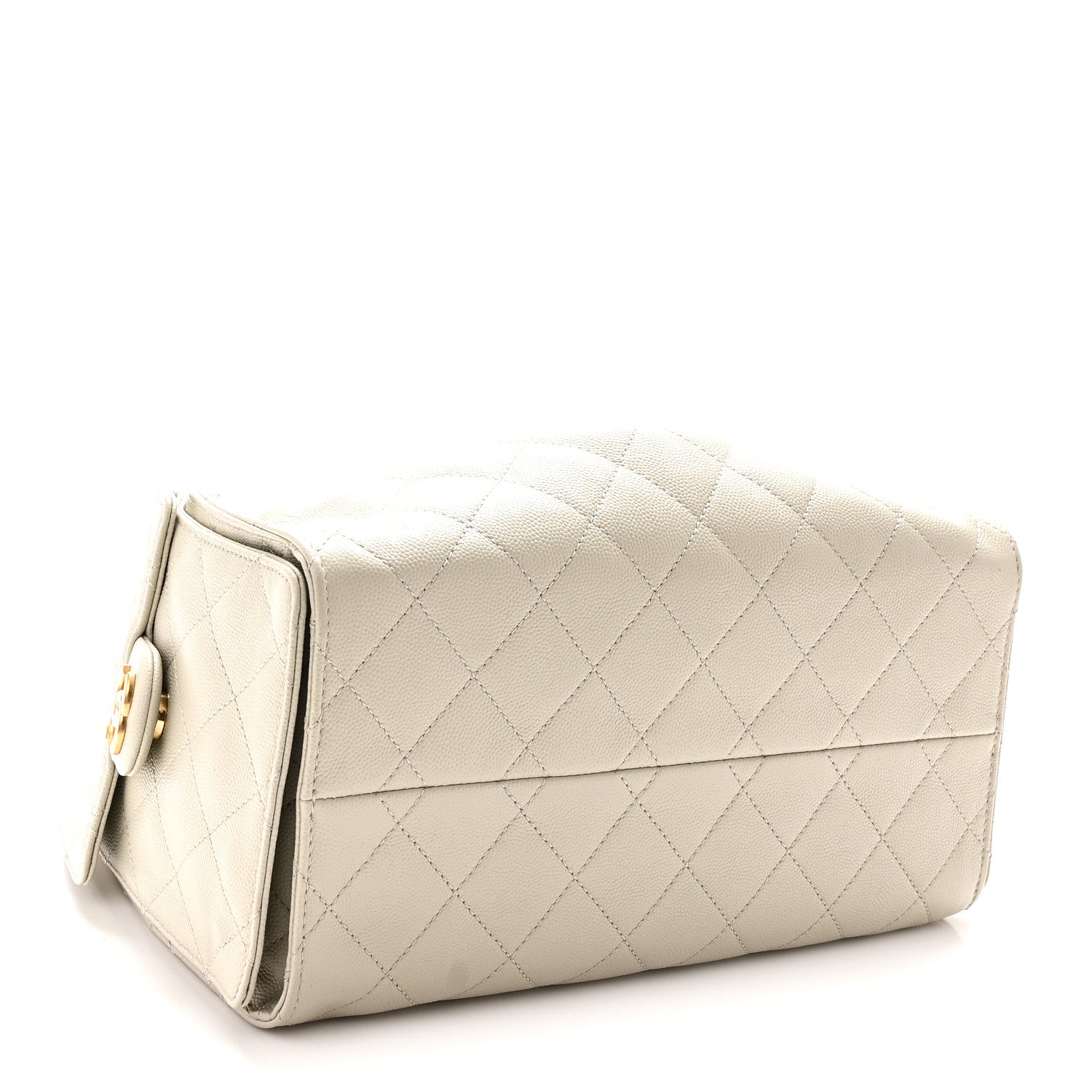 Caviar Quilted Small Chanel 25 Handbag Light Grey — view 4