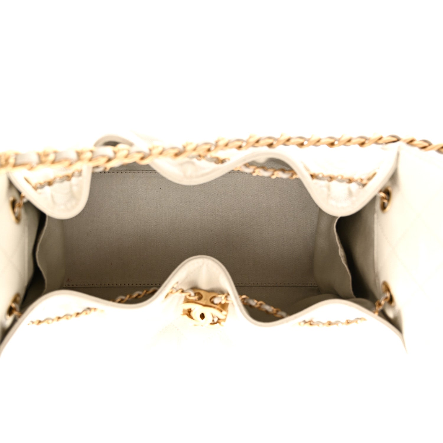 Caviar Quilted Small Chanel 25 Handbag Light Grey — view 5