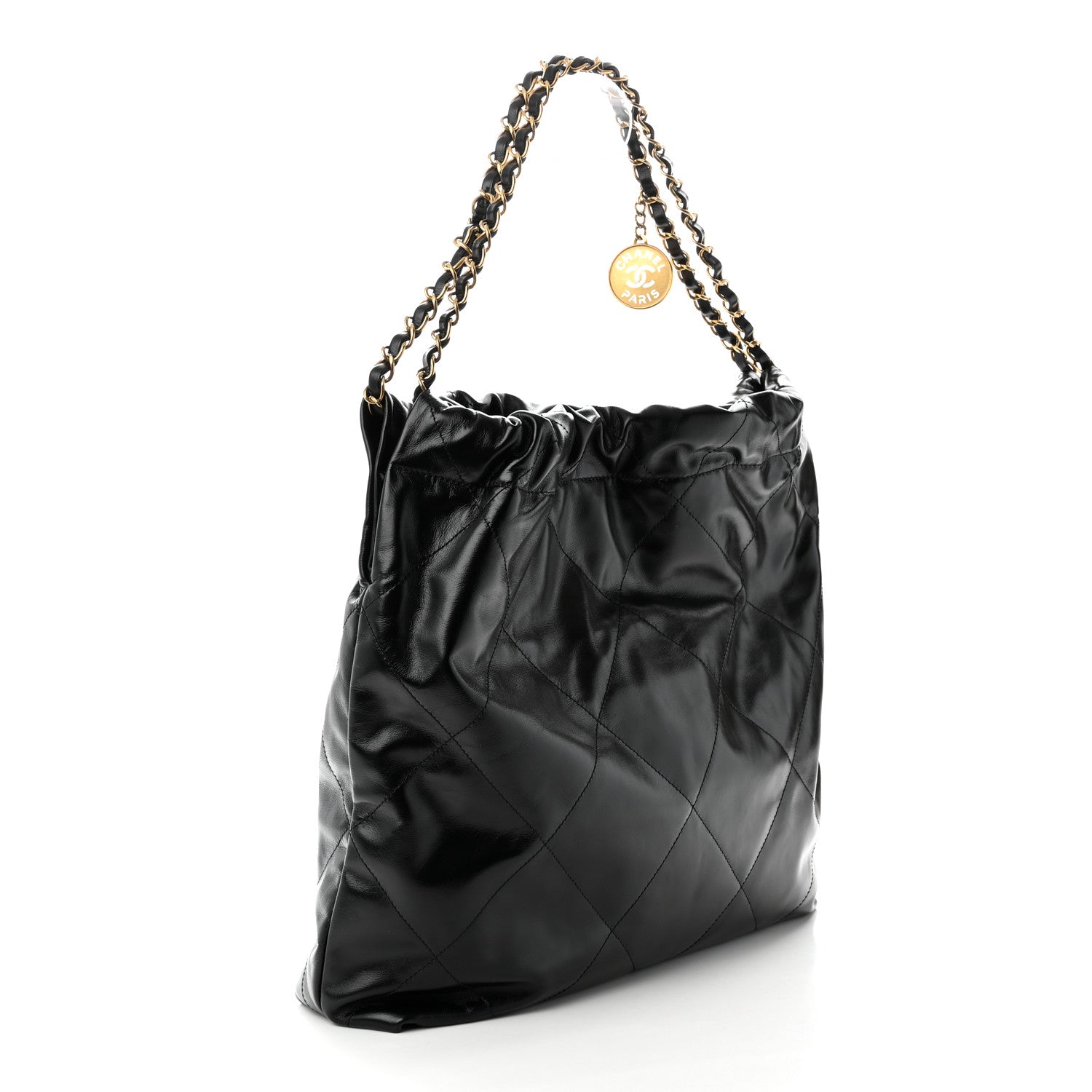Shiny Calfskin Quilted Chanel 22 Black — view 4