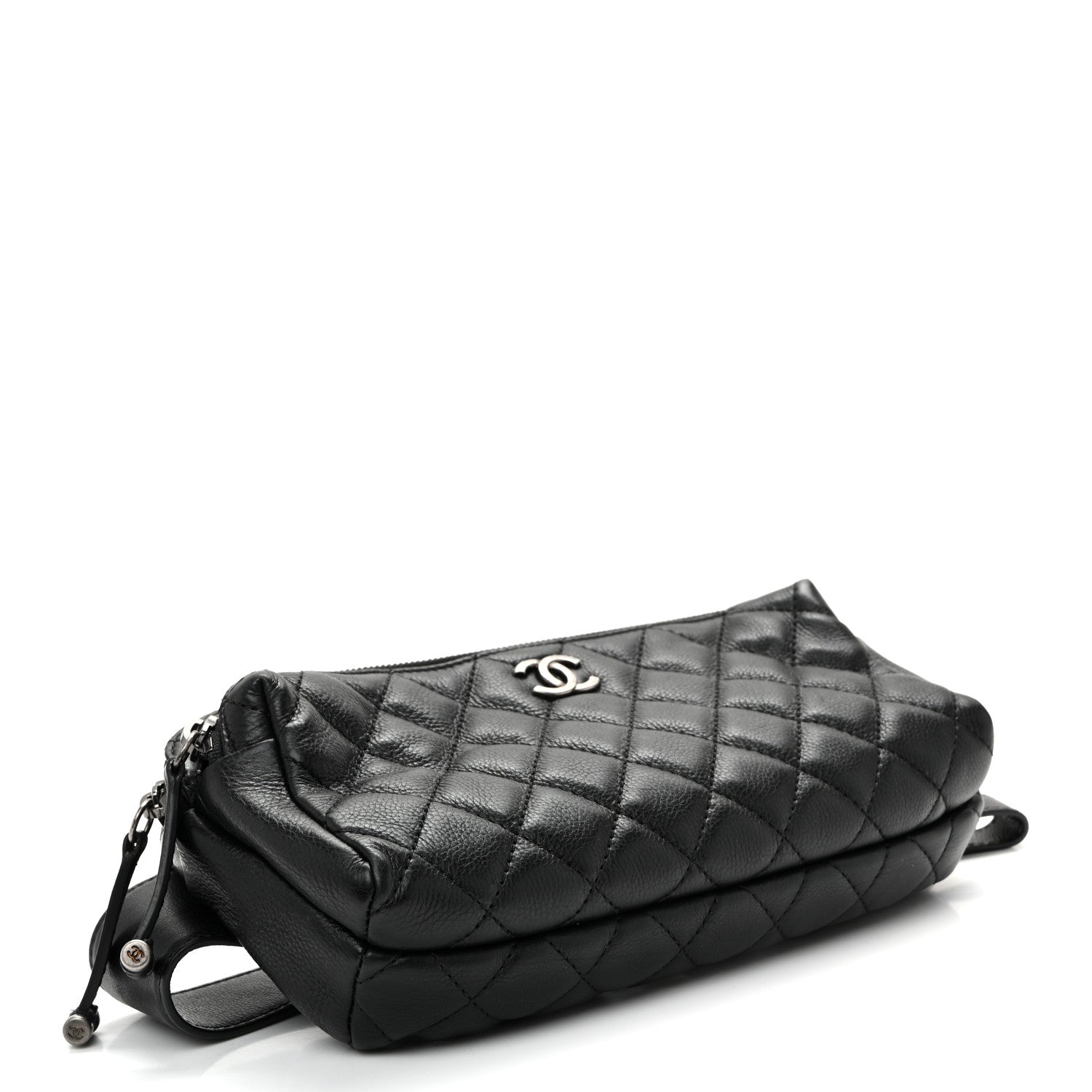 Calfskin Quilted Waist Bag Black — view 4