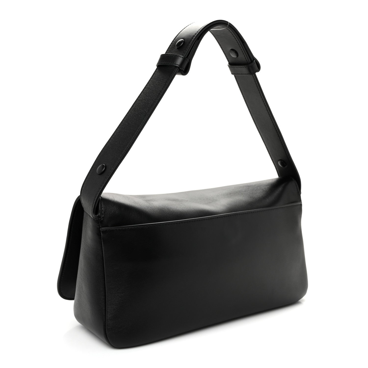 Lambskin CC Maxi Messenger Bag Black — view 3