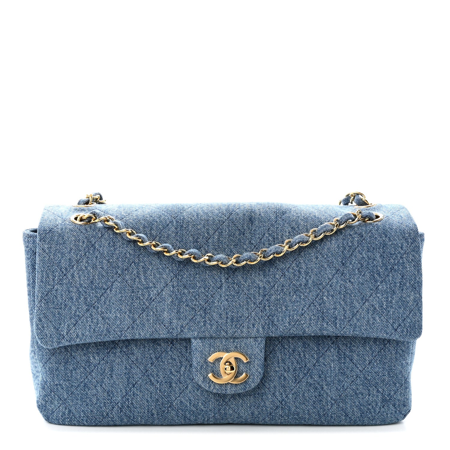 Denim Small Souplissimo Maxi Flap Blue