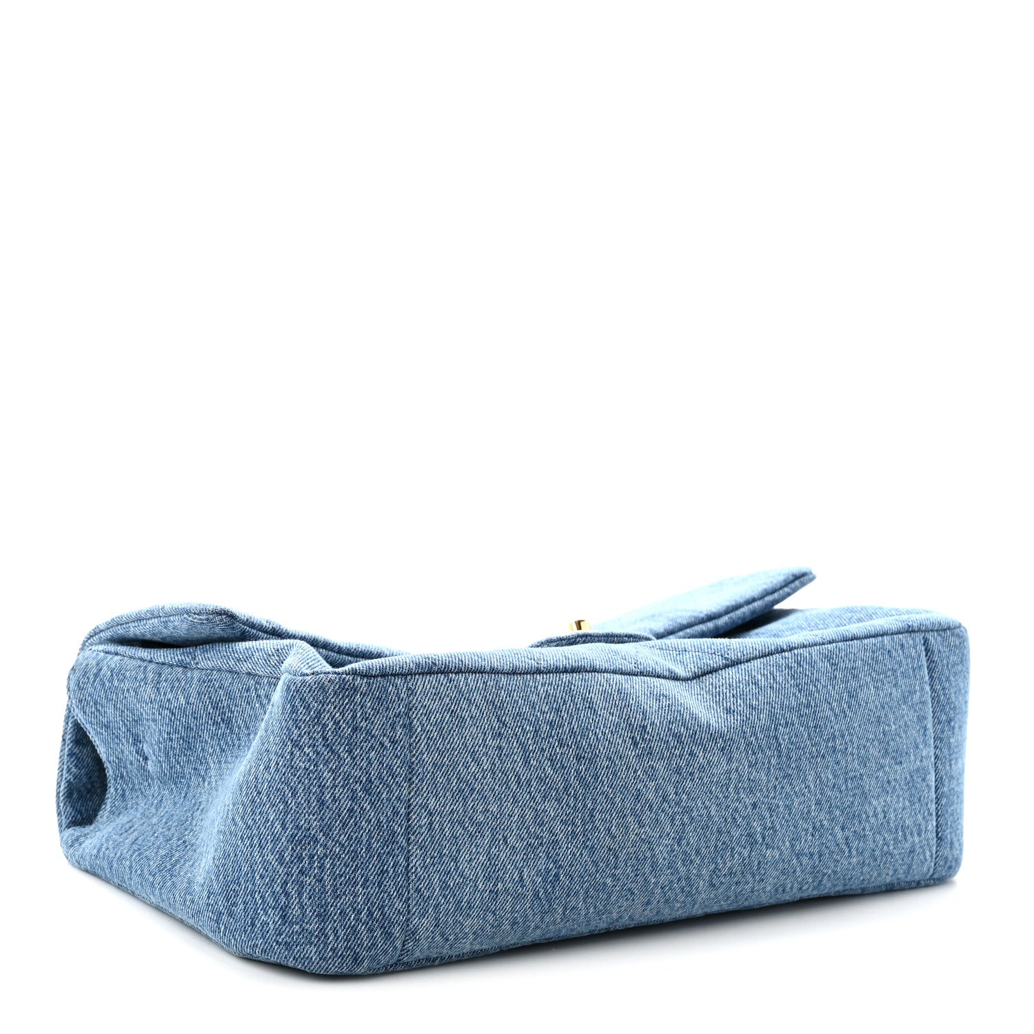 Denim Small Souplissimo Maxi Flap Blue — view 4