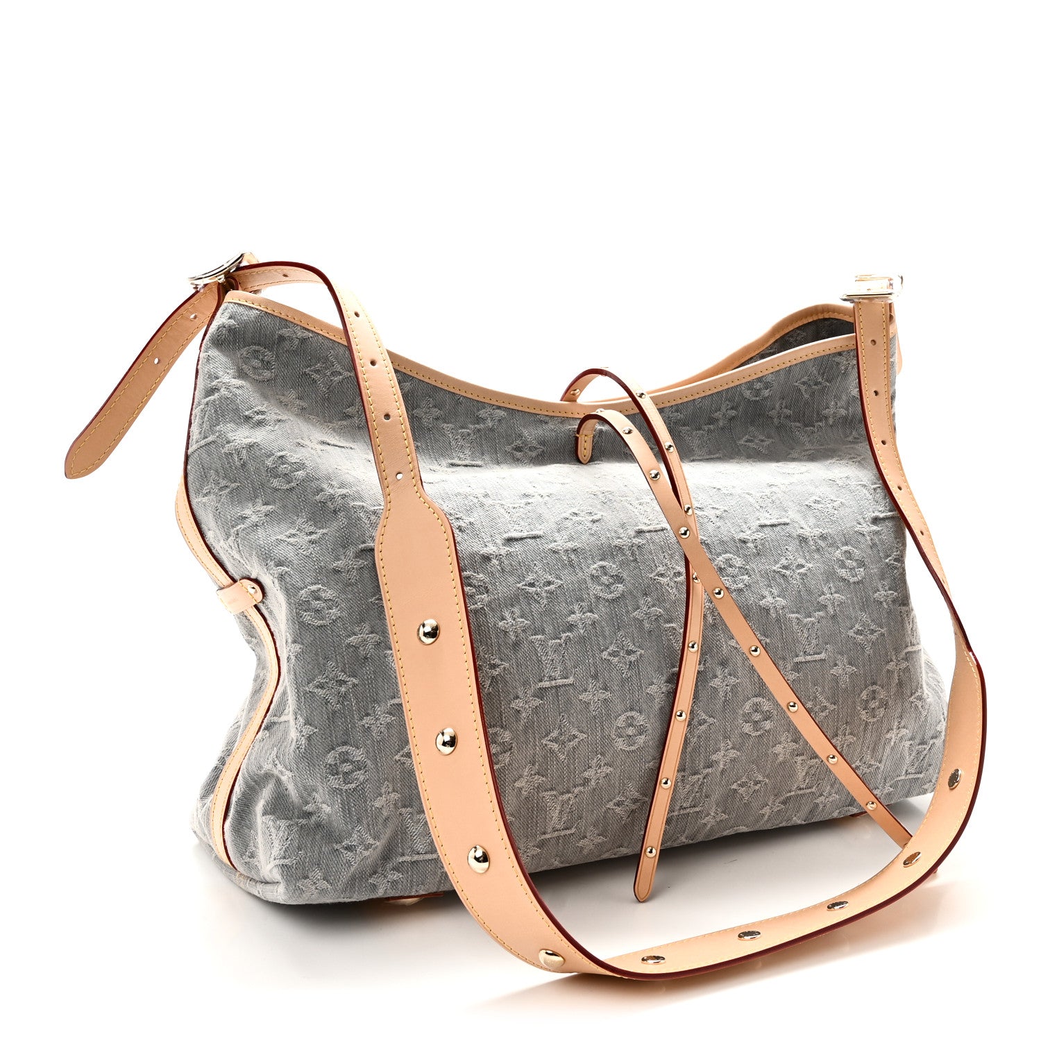 Monogram Denim CarryAll MM Washed Grey — view 4