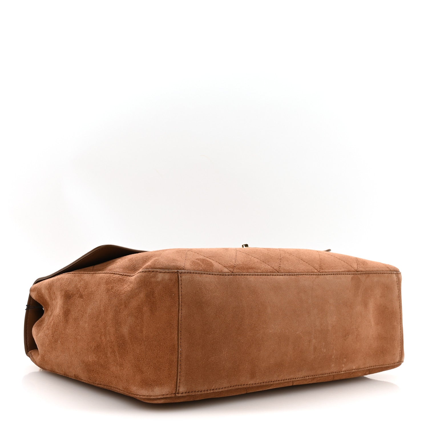 Suede Calfskin Souplissimo Maxi Flap Camel — view 4