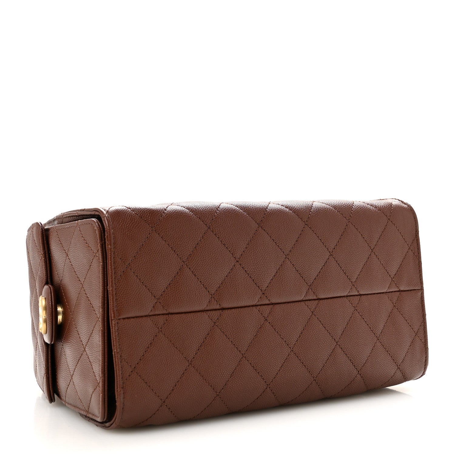 Caviar Quilted Small Chanel 25 Handbag Brown — view 4