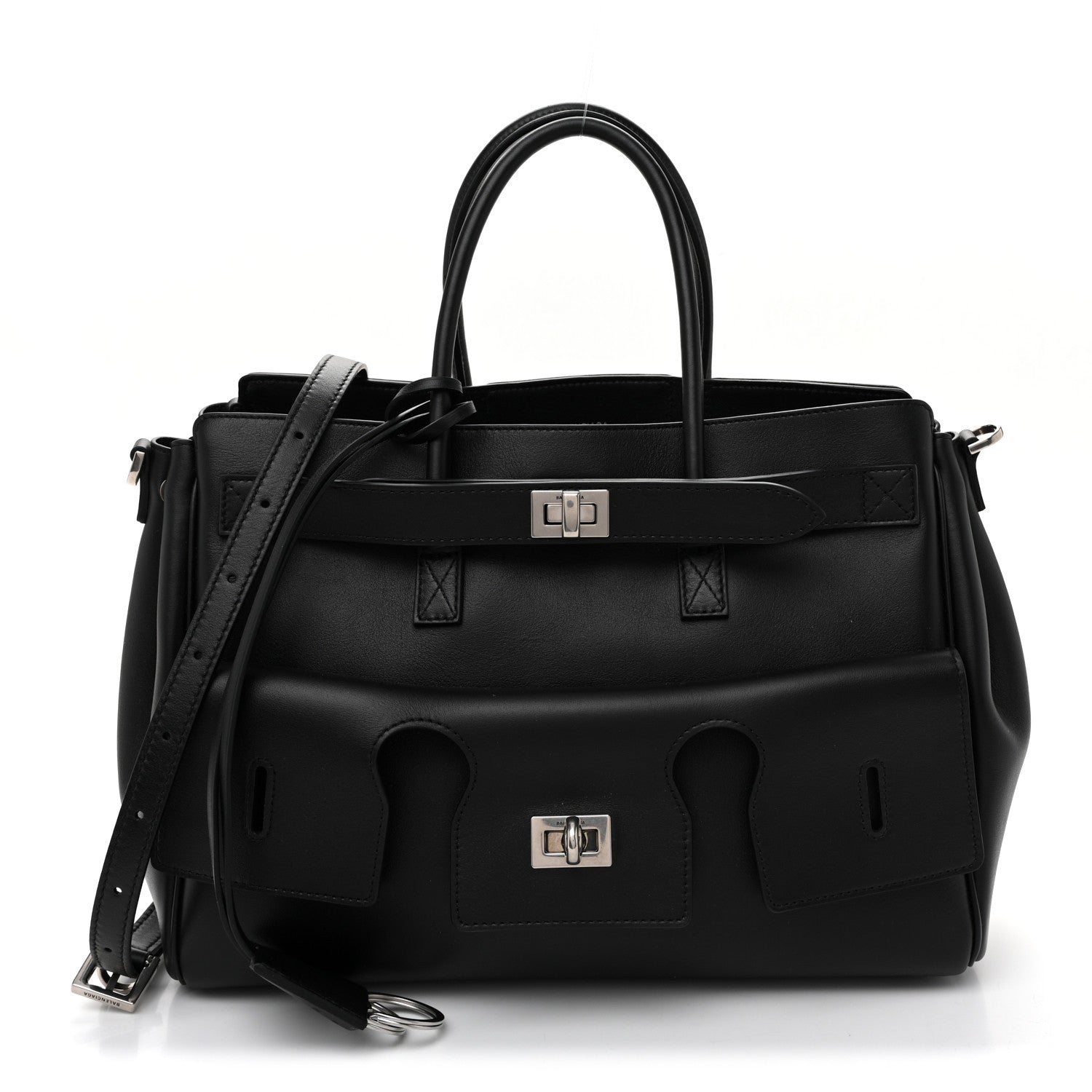 Smooth Calfskin Small Bel Air Carry All Bag Black
