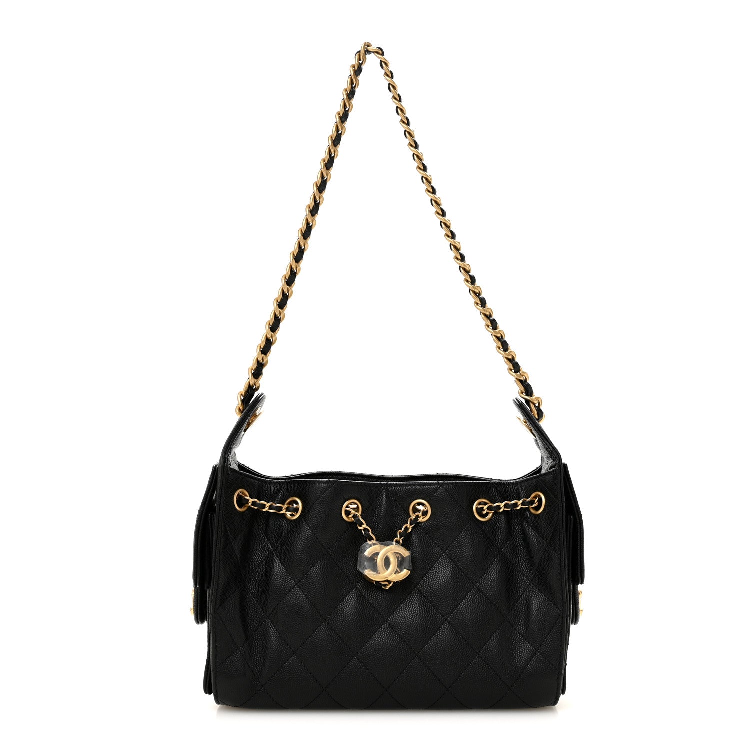 Caviar Quilted Mini Chanel 25 Handbag Black