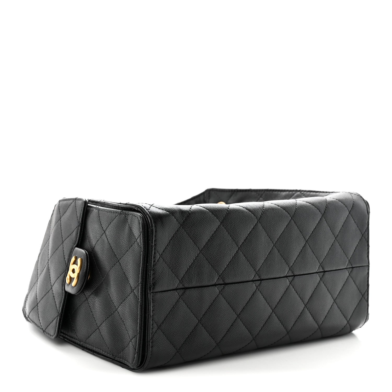 Caviar Quilted Small Chanel 25 Handbag Black — view 3