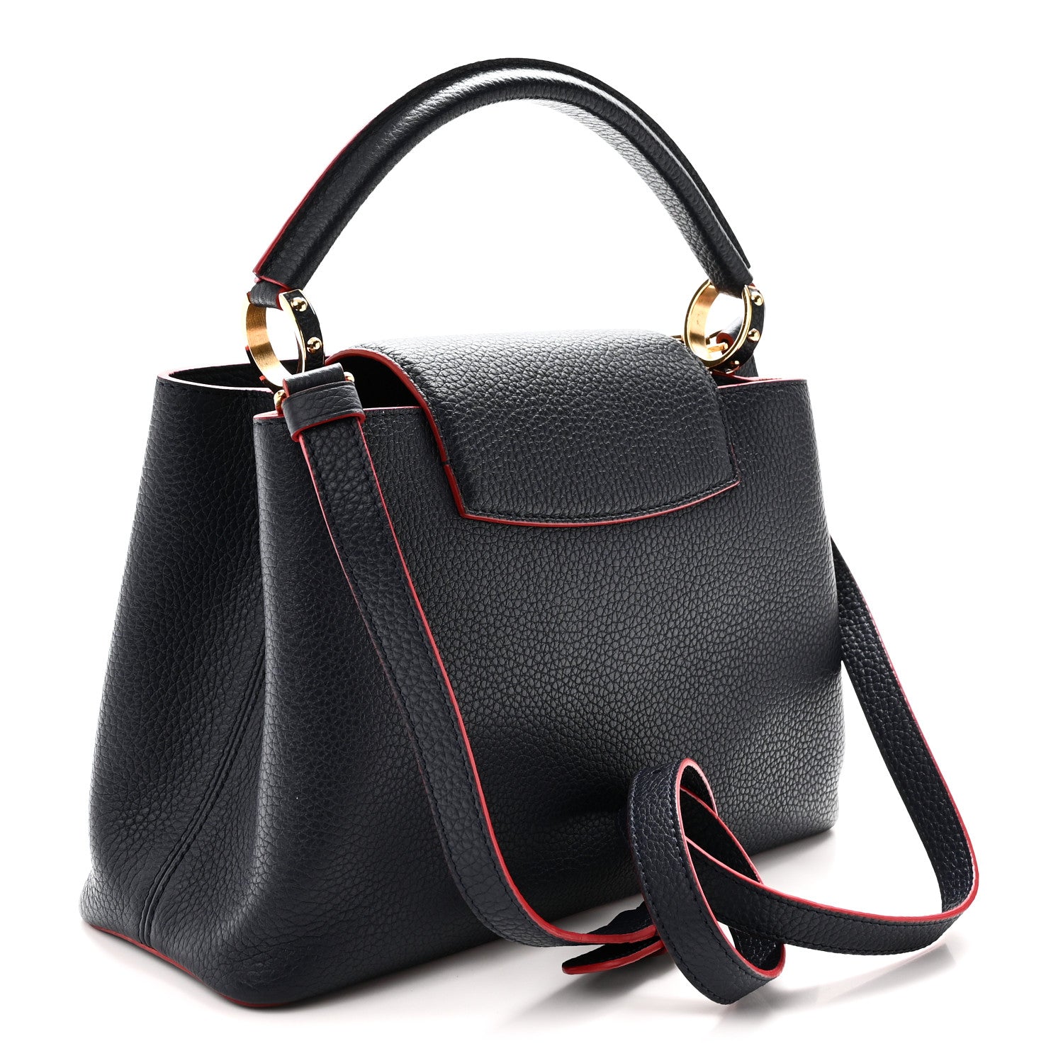 Taurillon Capucines PM Marine Rouge — view 3