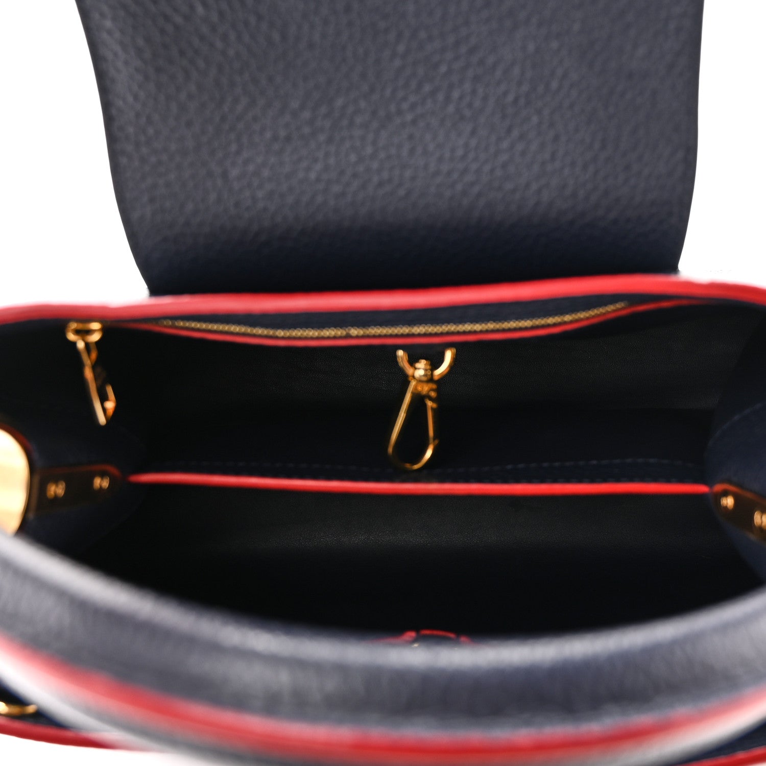 Taurillon Capucines PM Marine Rouge — view 5