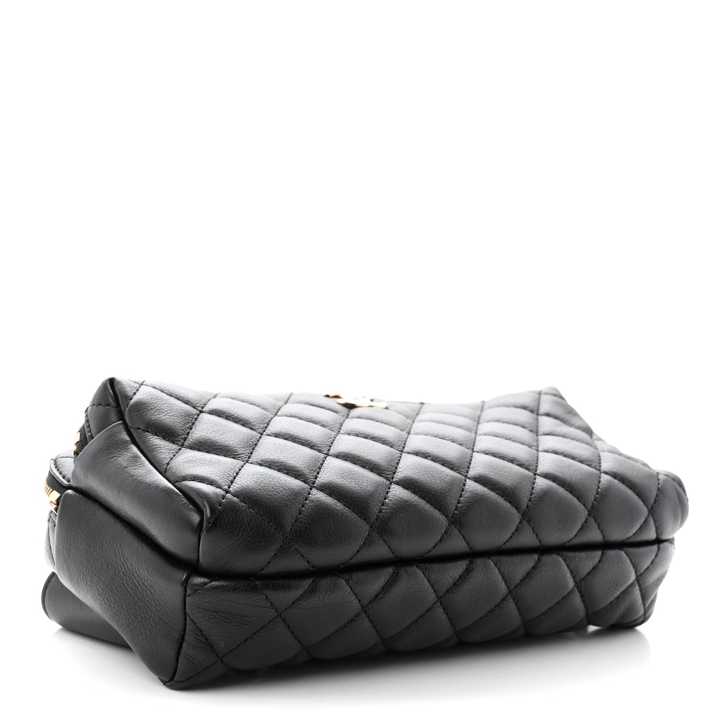 Calfskin Quilted Waist Bag Black — view 4