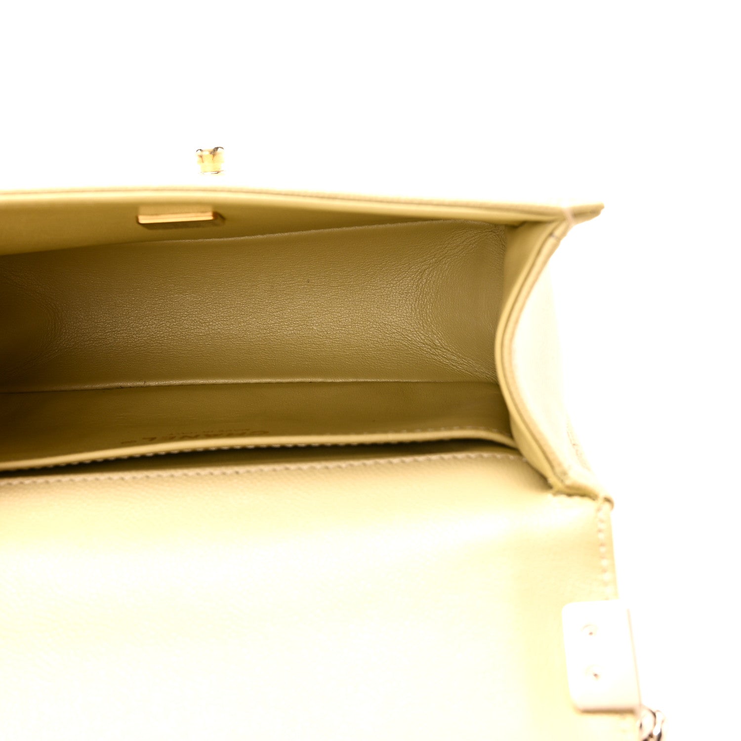 Caviar Quilted Small Boy Flap Beige — view 5