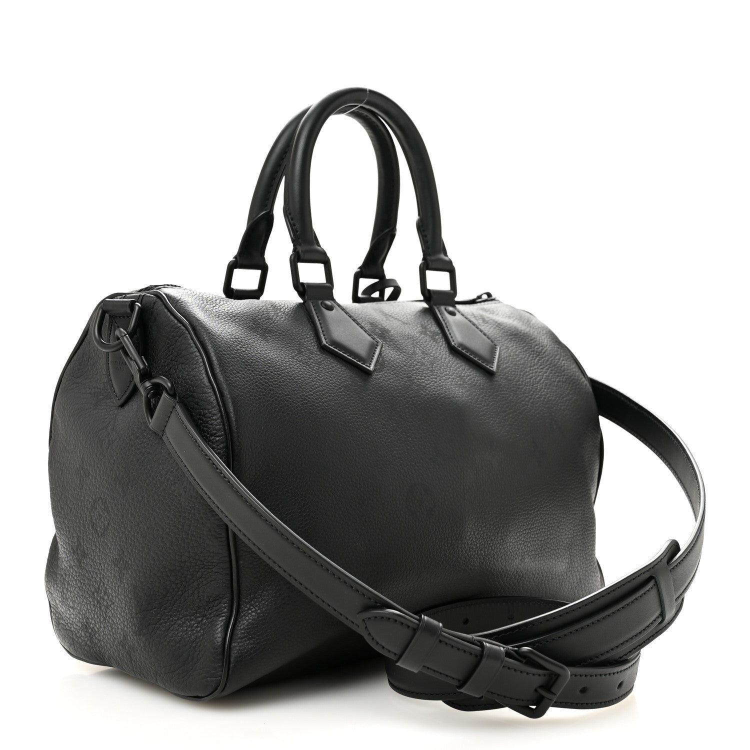 Calfskin Monogram Speedy P9 Bandouliere 30 Ultra Black — view 3