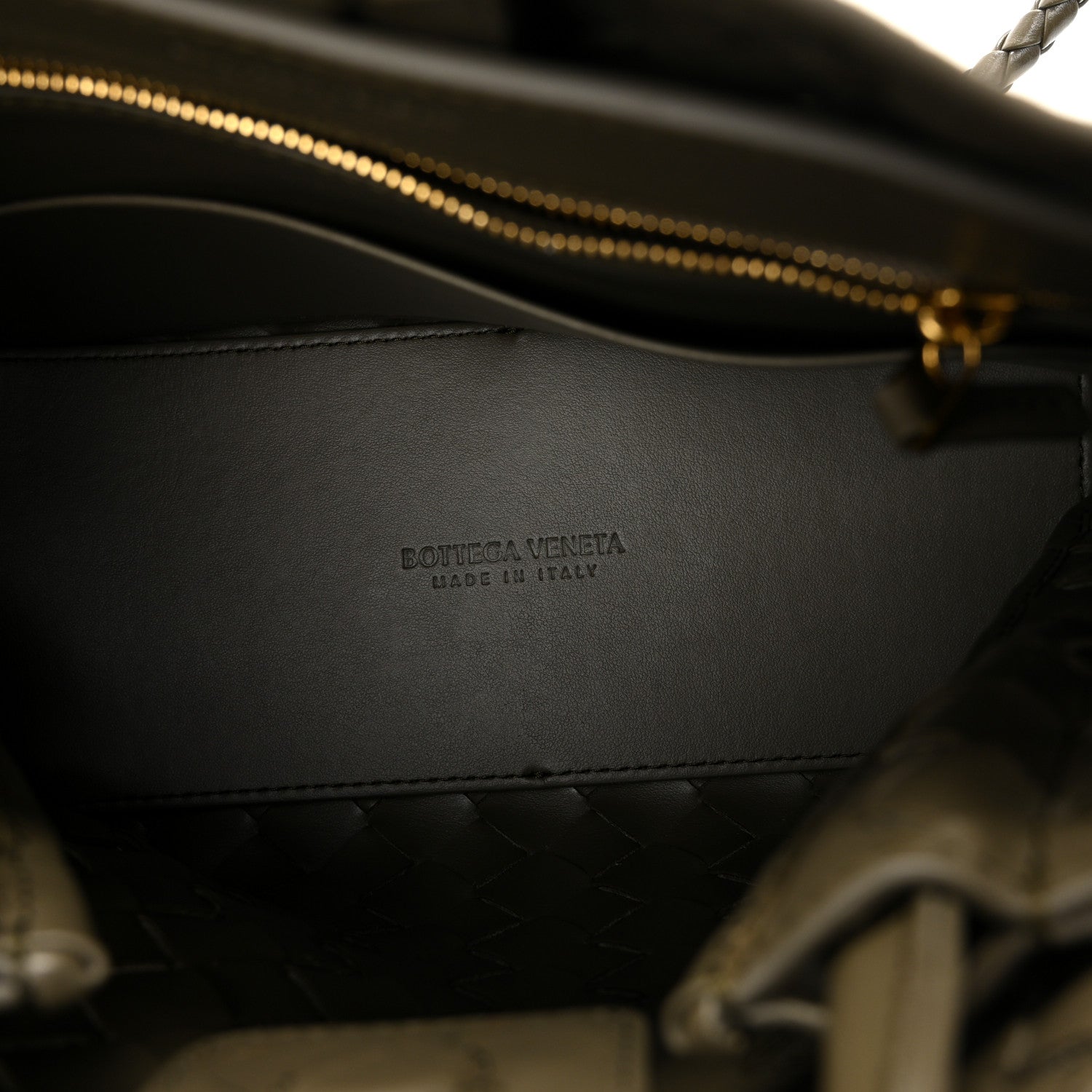 Suede Intrecciato Small Andiamo Shoulder Bag Cypress — view 5