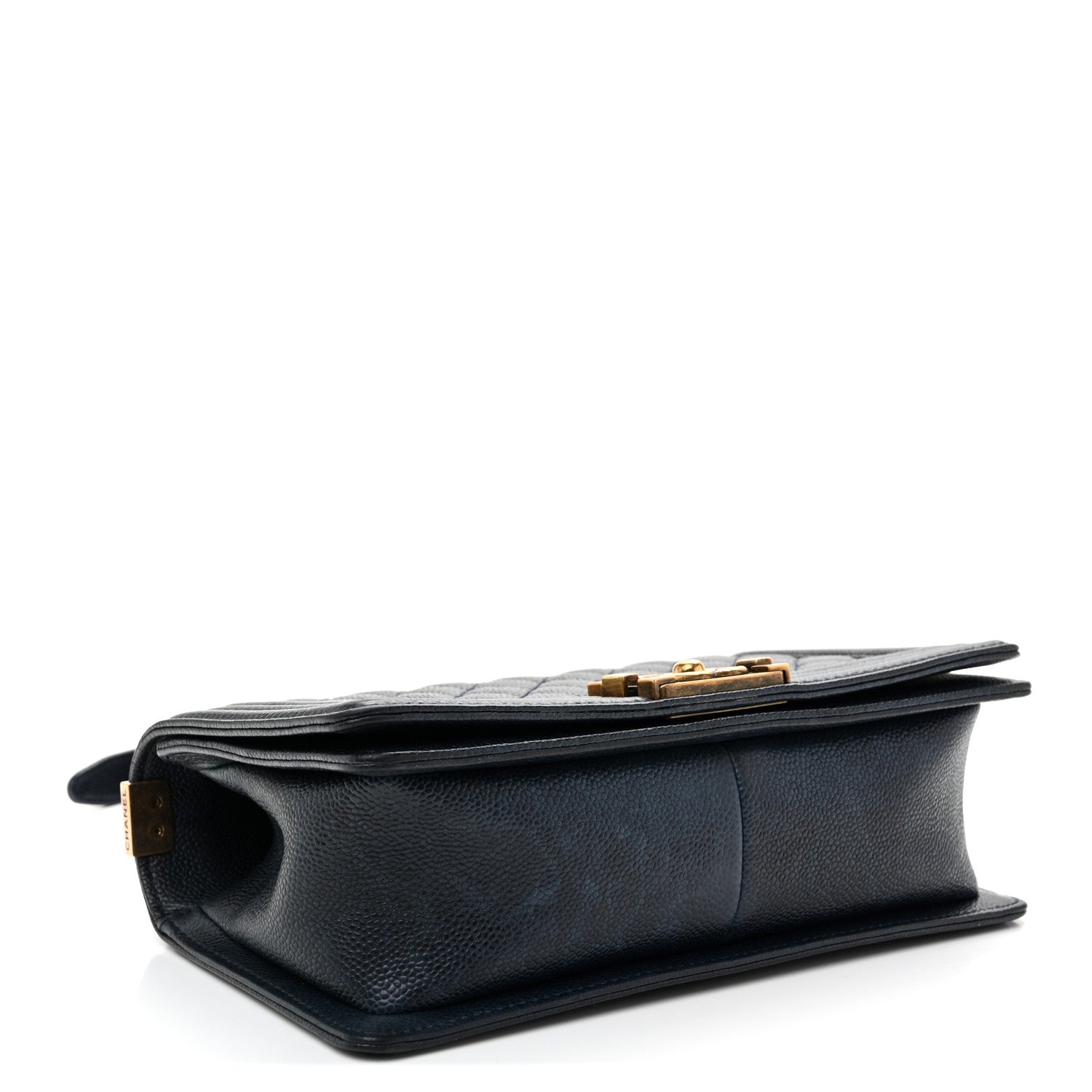 Caviar Quilted Medium Boy Flap Navy — view 4