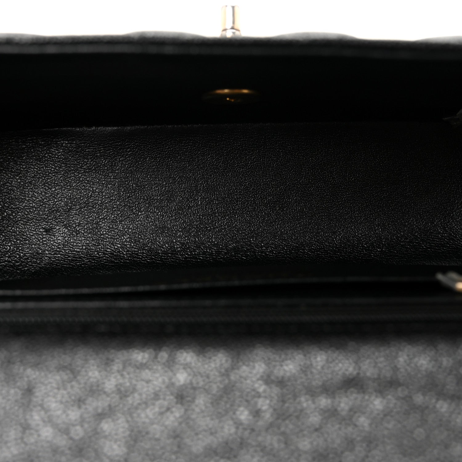 Caviar Quilted Mini Top Handle Rectangular Flap Black — view 5