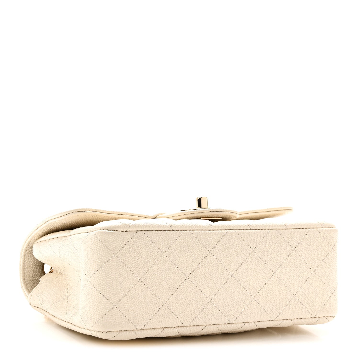 Caviar Quilted Mini Rectangular Flap White — view 4