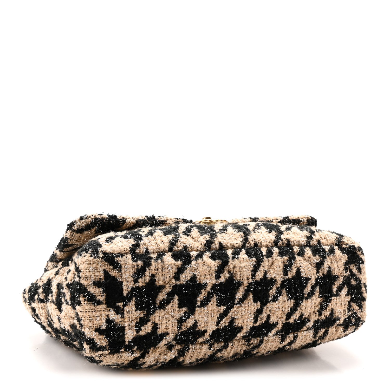 Tweed Maxi Chanel 19 Flap Beige Black — view 4
