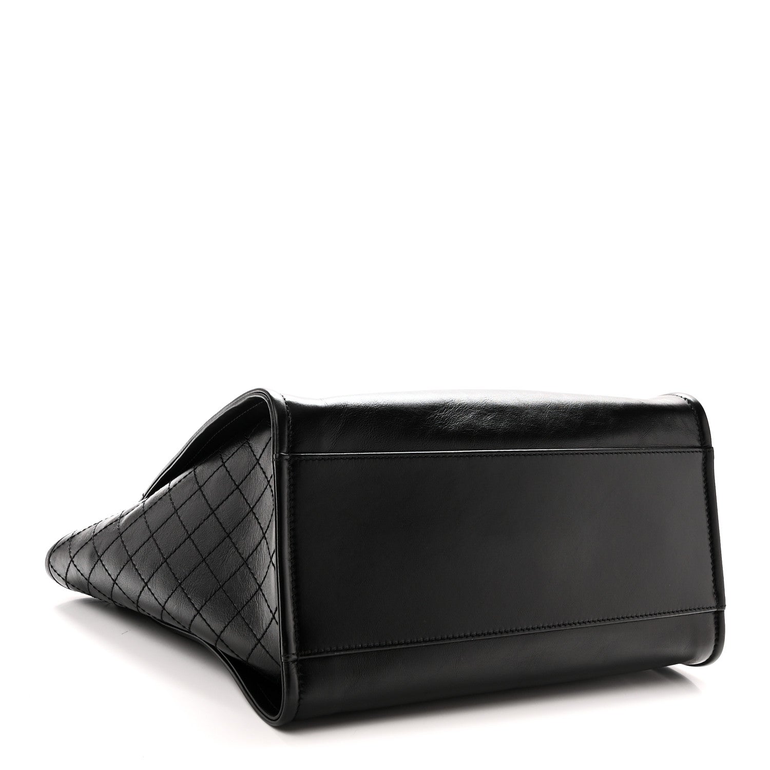 Aged Calfskin Medium Charms Deauville Tote Black — view 4