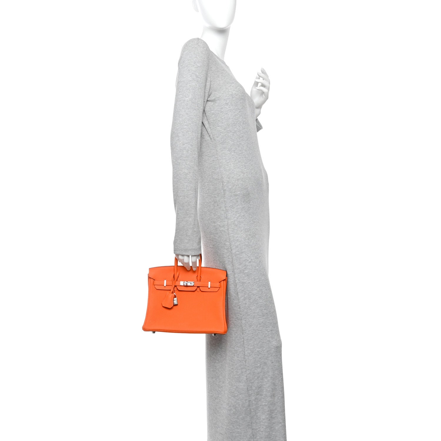 Togo Birkin 25 Orange Minium — view 2