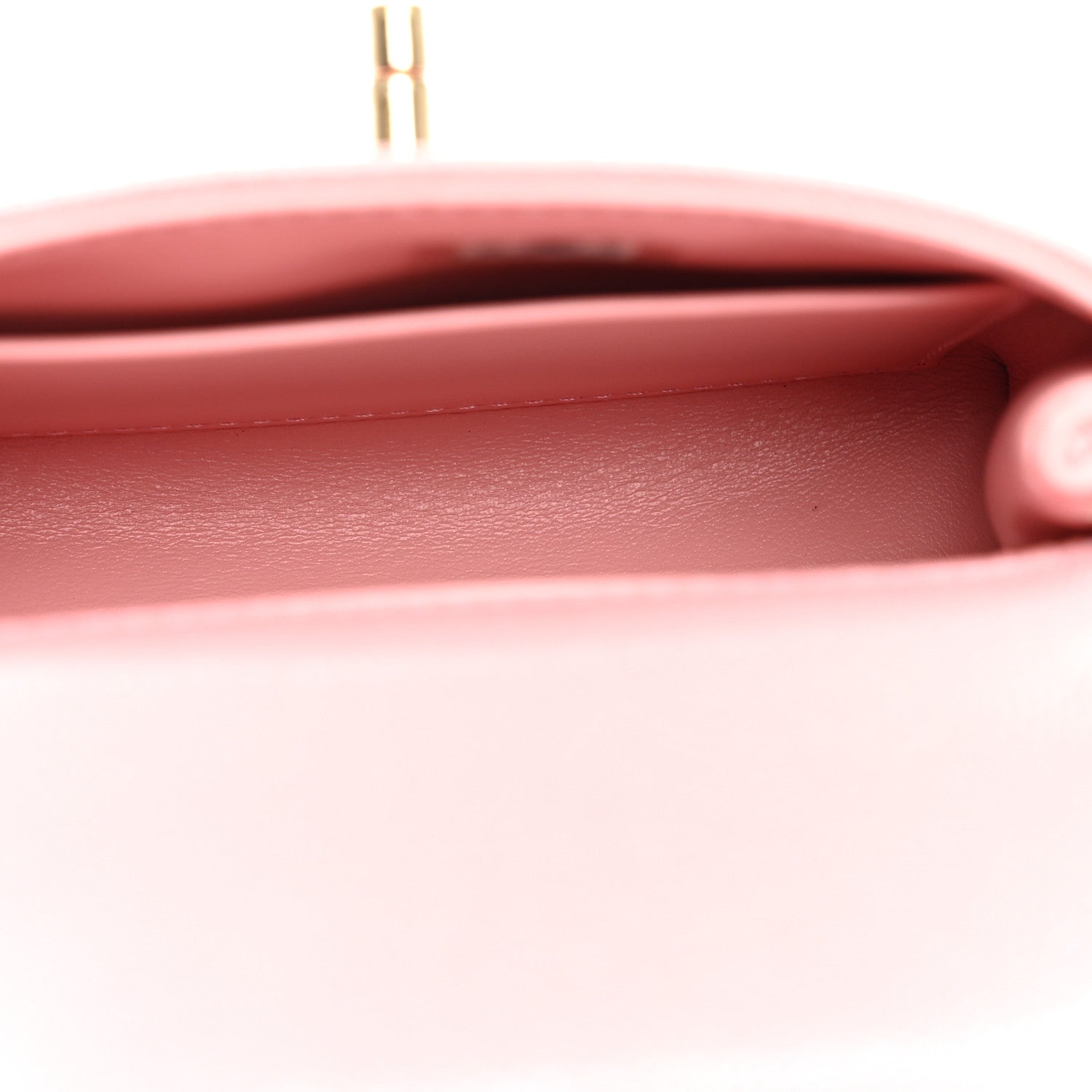 Caviar Quilted Nano Coco Handle Clutch With Chain Pink — view 5