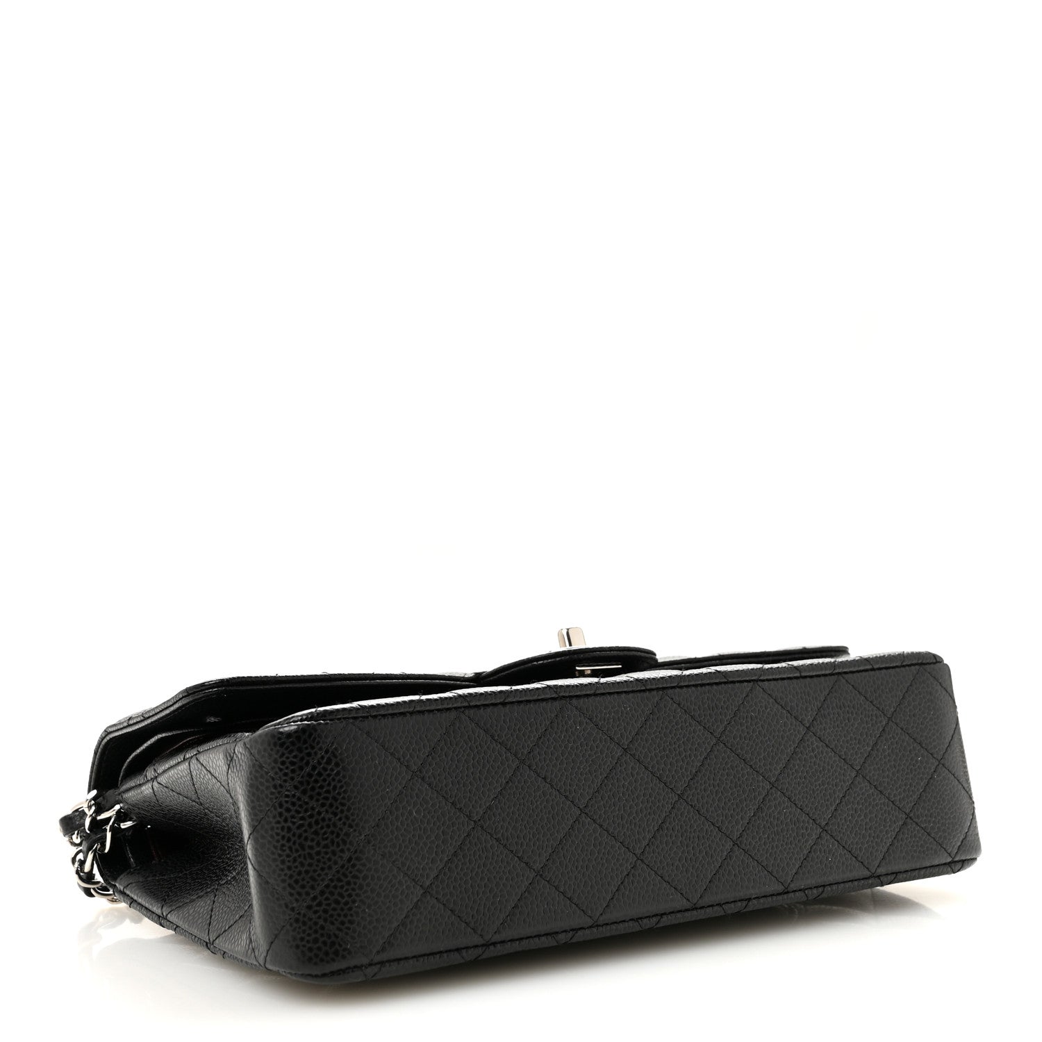 Caviar Quilted Medium Double Flap Black — view 4