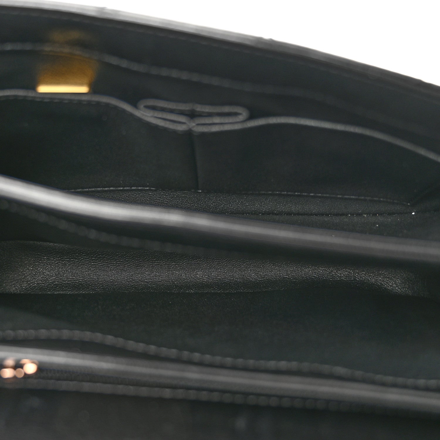 Lambskin Quilted Small Trendy CC Dual Handle Flap Bag Black — view 5