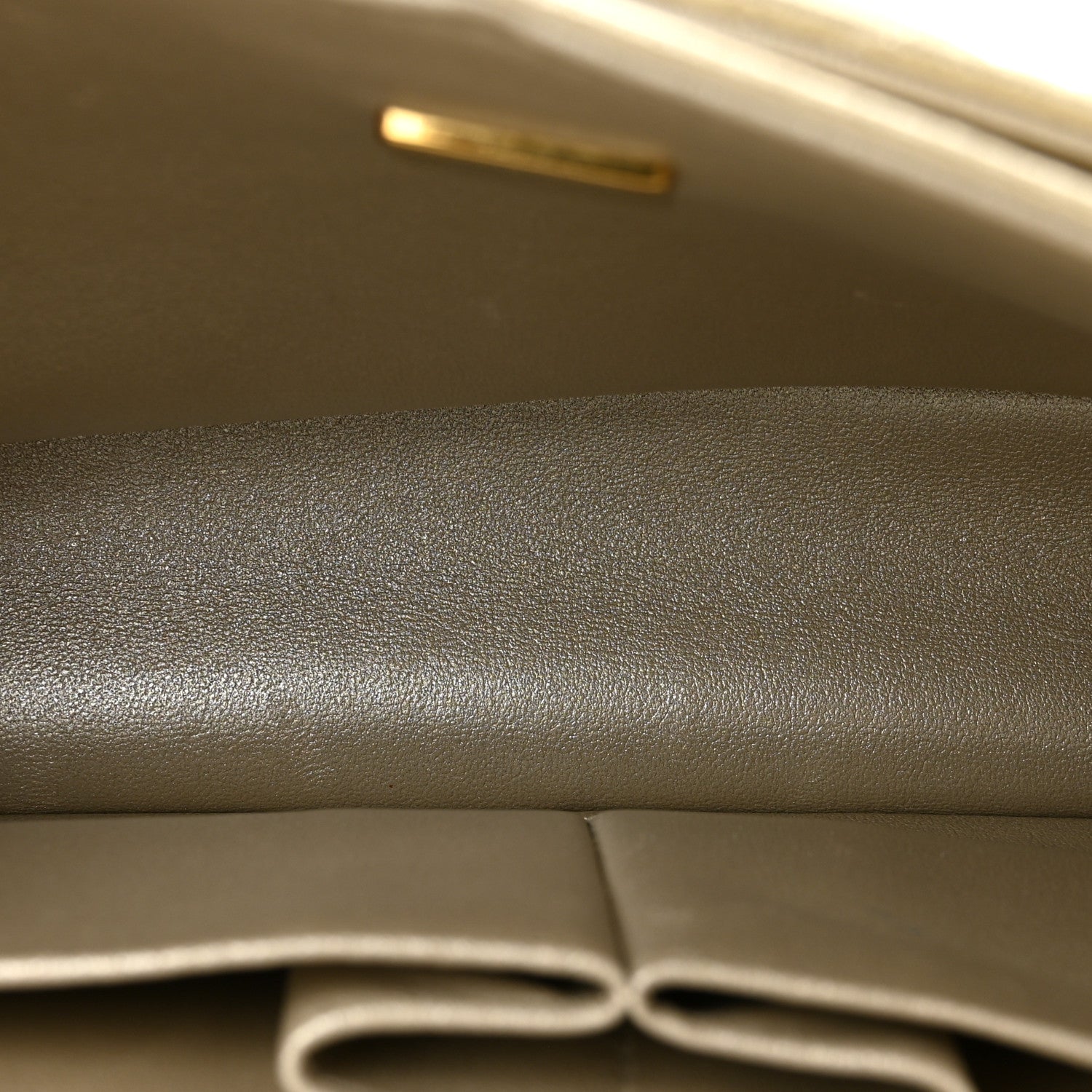 Metallic Lambskin Quilted Medium Double Flap Gold — view 5