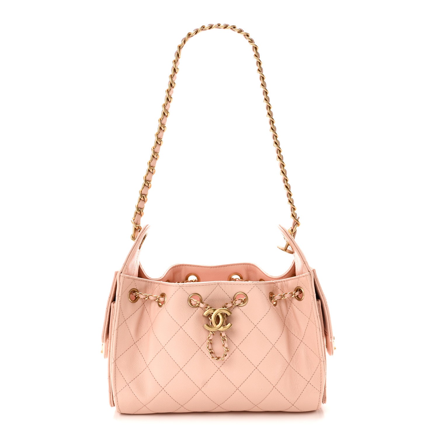 Caviar Quilted Mini Chanel 25 Handbag Light Pink