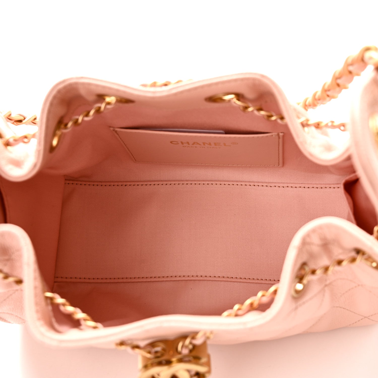 Caviar Quilted Mini Chanel 25 Handbag Light Pink — view 5