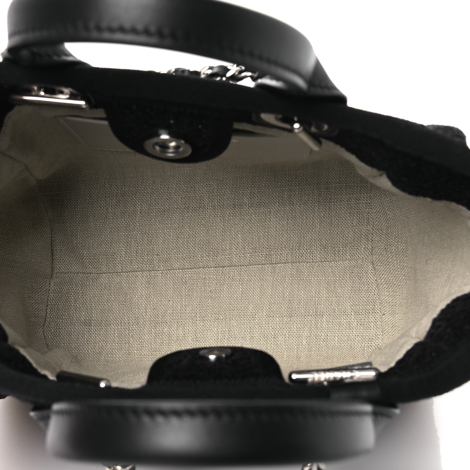 Lurex Canvas Mini Deauville Tote Black — view 5