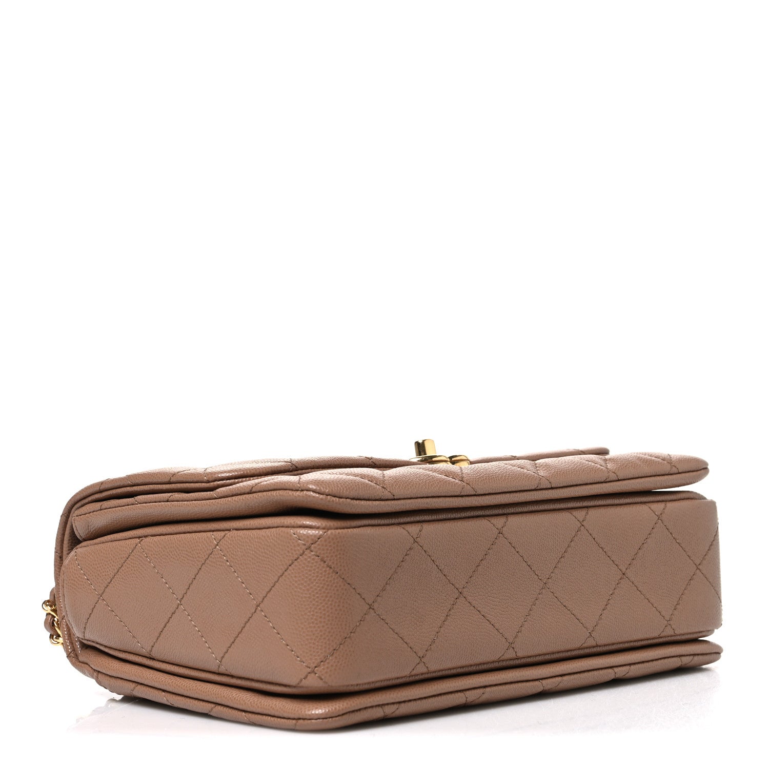 Caviar Quilted Coco First Flap Beige — view 3