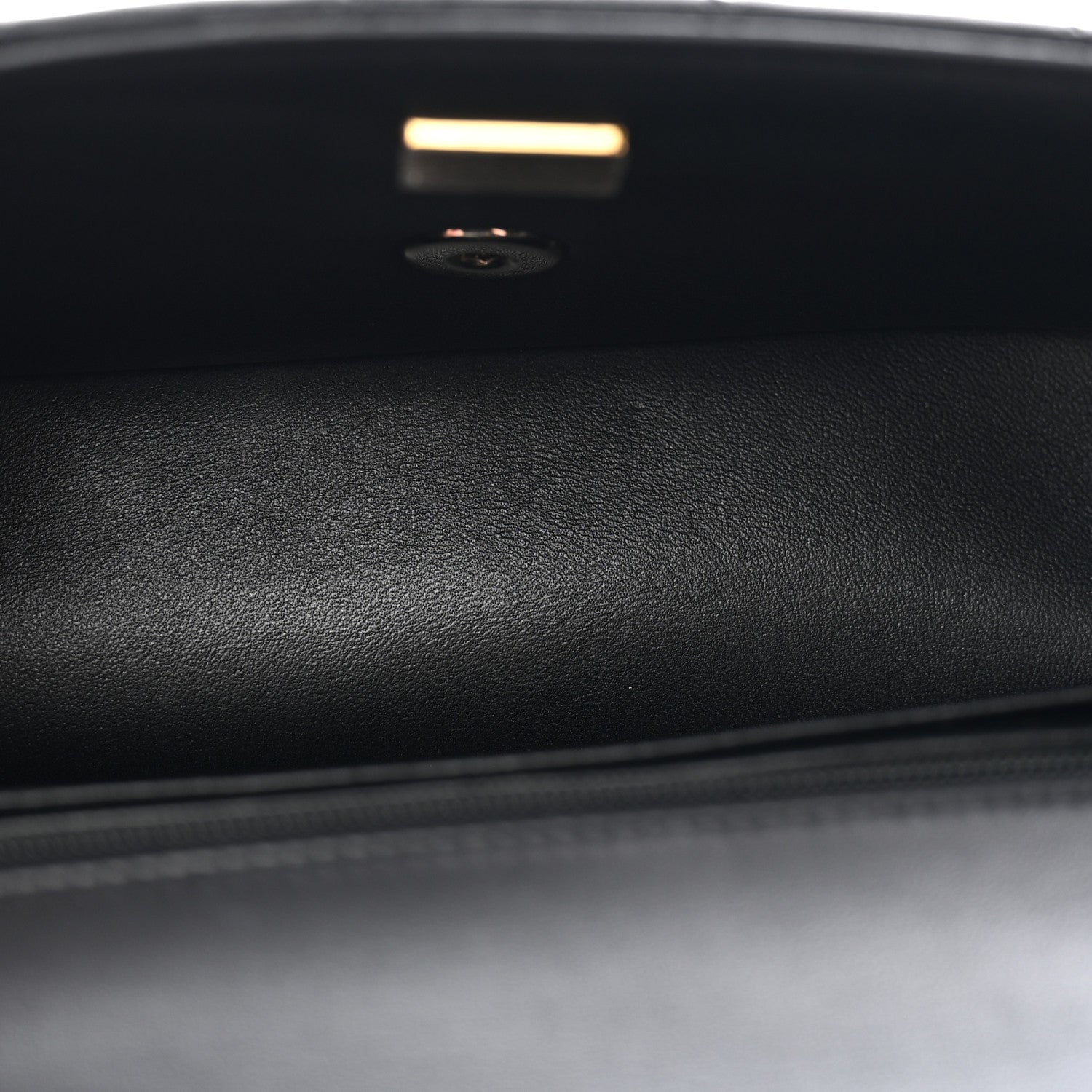 Lambskin Quilted Mini Top Handle Rectangular Flap Black — view 5